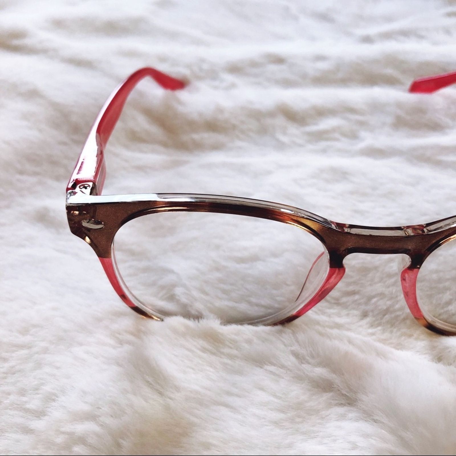 Other Lexi Red & Brown Round Rim Reader Glasses Size ONE SIZE - 12 Thumbnail