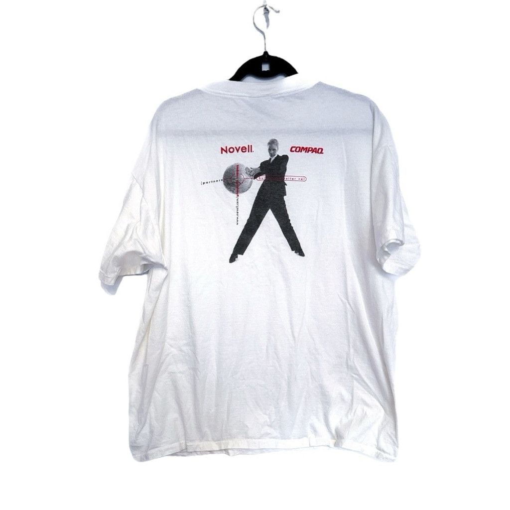 Vintage Novell Compaq Tee Oneita Power-T XL White 90s Tech Promo Size US XL / EU 56 / 4 - 1 Thumbnail