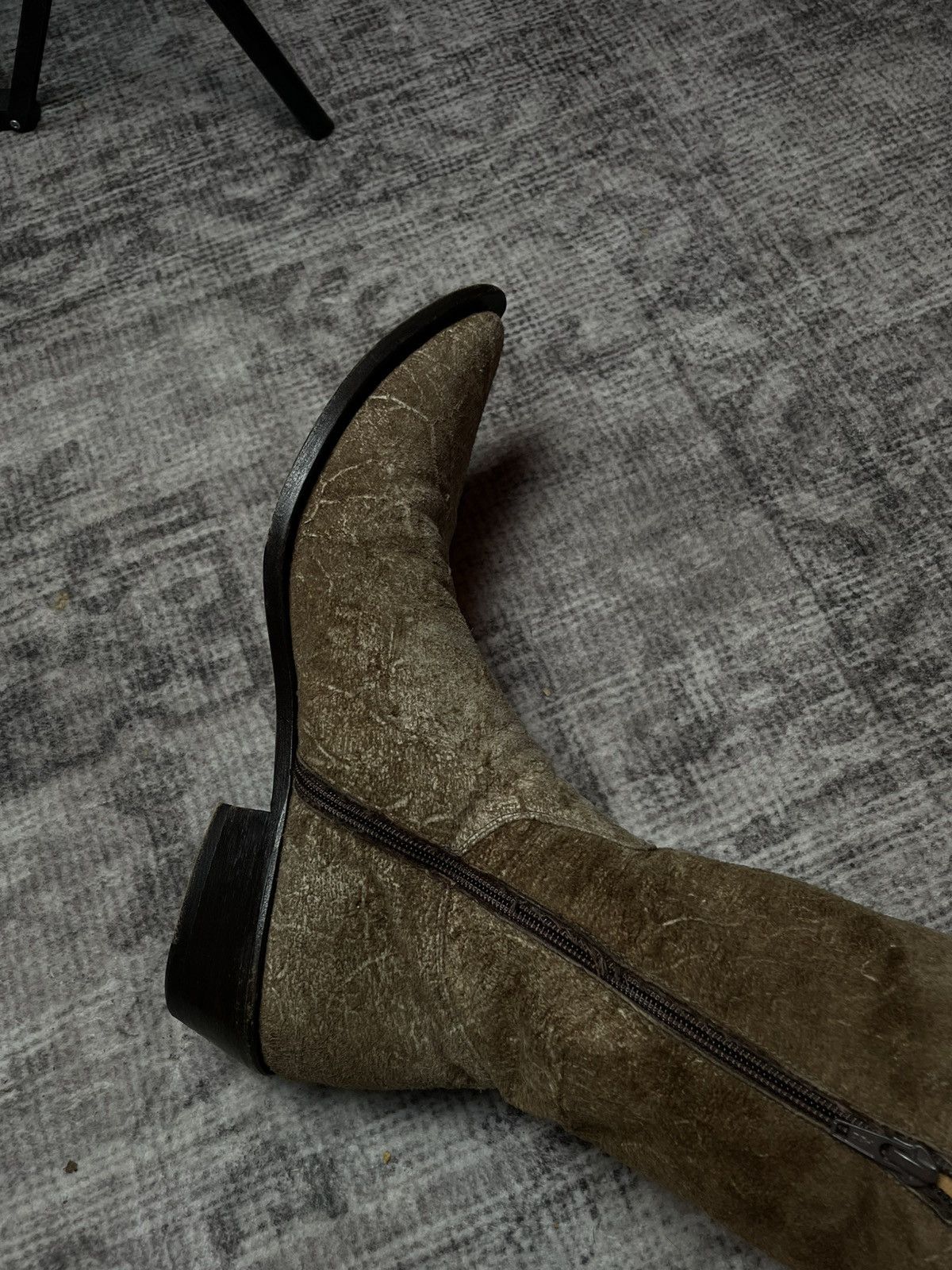 Gianni Barbato Gianni Barbato Scarred Side Zip Boots Size US 11 / EU 44 - 12 Thumbnail