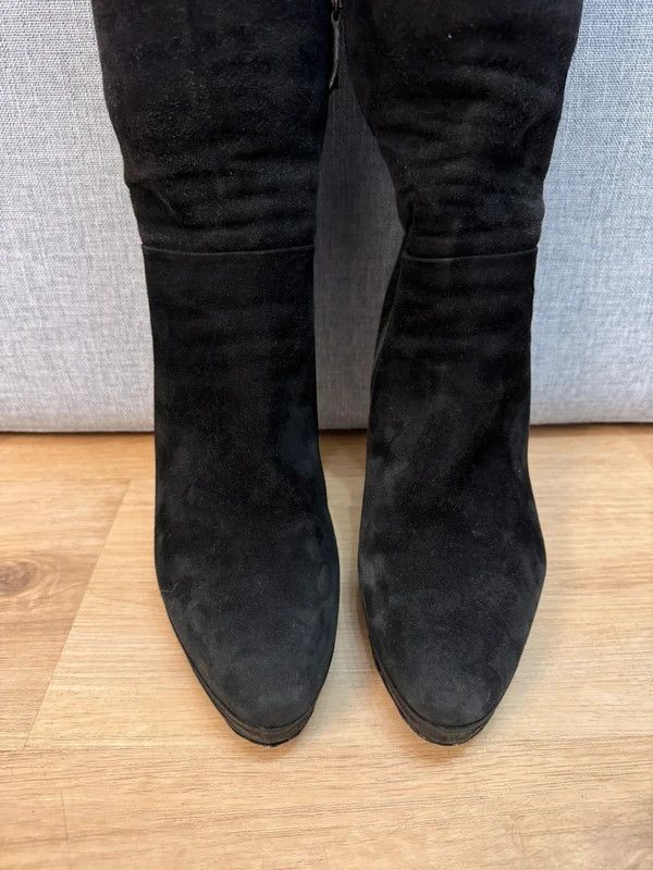Prada Prada Milano Suede High Boots Heels Black size 38,5 Size US 7.5 / IT 37.5 - 5 Thumbnail