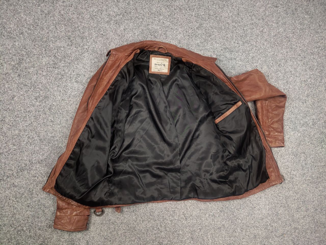 Jack & Jones Vintage jack & jones cognan Perfect Leather brown jacket Size US S / EU 44-46 / 1 - 9 Thumbnail