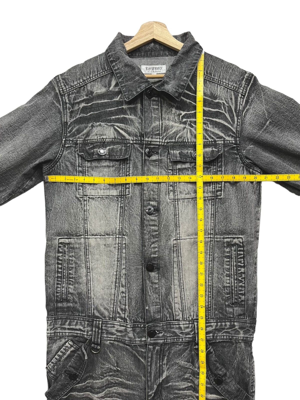 LOWBOX 🔥☠️Vtg LOWBOX Punk Multipocket Cargo Denim Coverall Size US 34 / EU 50 - 15 Thumbnail