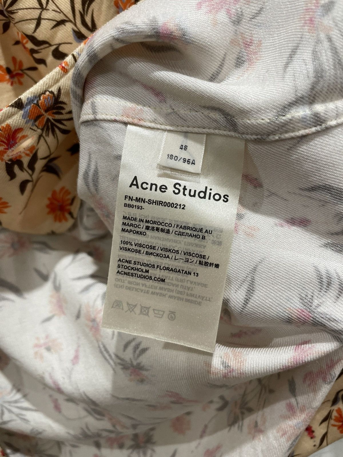 Acne Studios × Vintage Acne Studios - Simon Camp-Collar Floral-Print Twill Shirt Size US M / EU 48-50 / 2 - 10 Thumbnail