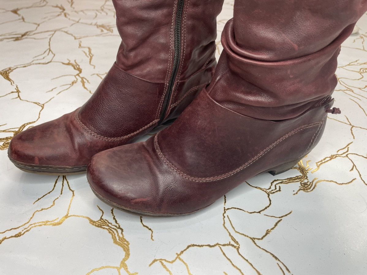A.S.98 AS 98 Airstep Zipper Boho Biker Ankle Burgundy Boots EU 38 Size US 7.5 / IT 37.5 - 3 Thumbnail