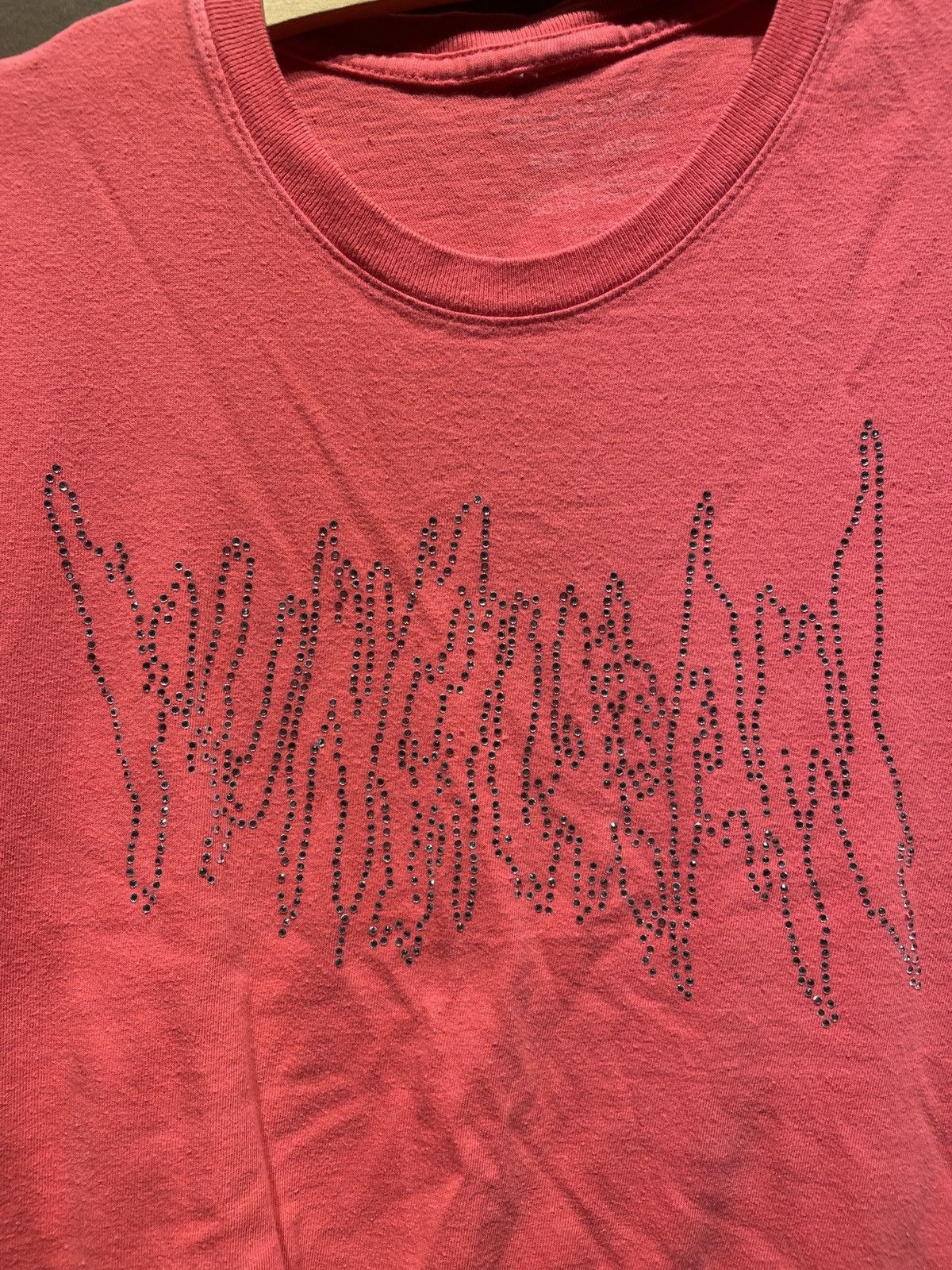 New Era × Sad Boys × Yung Lean Yung Lean Metal Rhinestone Coral Tee Size US L / EU 52-54 / 3 - 3 Thumbnail