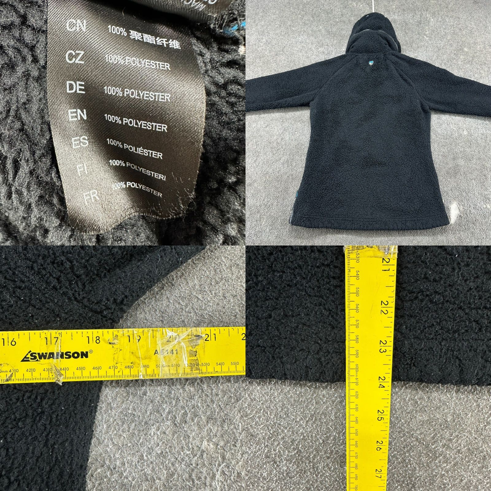 Vintage Kuhl Jacket Womens Small Black Fleece Hooded Full Zip Regular Size S / US 4 / IT 40 - 8 Thumbnail