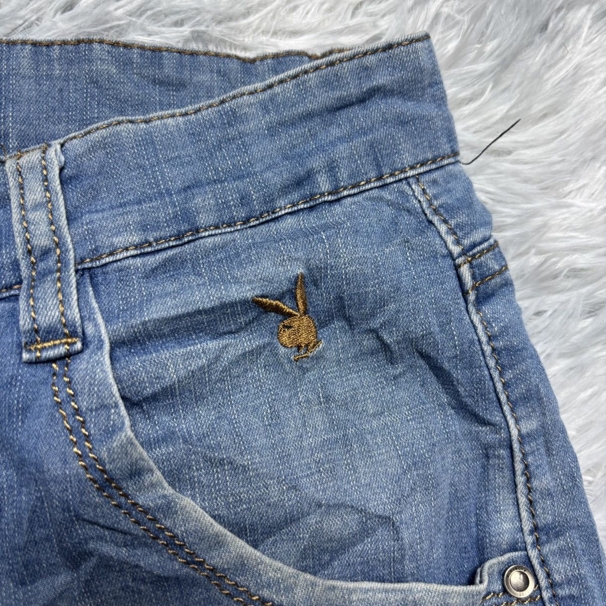 Playboy Playboy Men's Denim Shorts - Light Blue Faded Style Size US 32 / EU 48 - 3 Thumbnail