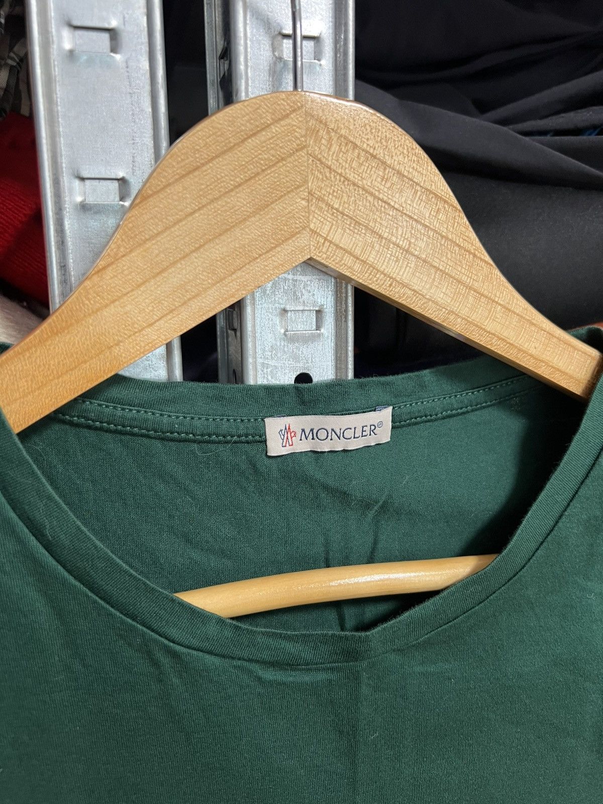 Moncler × Vintage Women’s Moncler Maglia T-Shirt Logo Short Sleeve Green Sz S Size S / US 4 / IT 40 - 6 Thumbnail