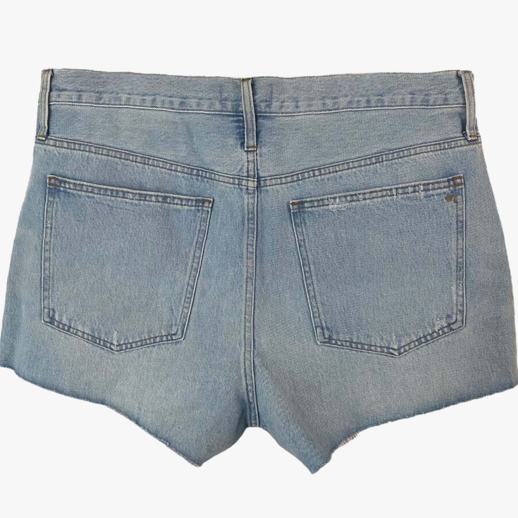 Madewell VINTAGE? Wait—no, it's new with tags. So: Madewell Relaxed Mid-Rise Jean Shorts Women's 32 Light Wash Denim Raw-Hem New Size 24" / US 00 / IT 34 - 4 Thumbnail
