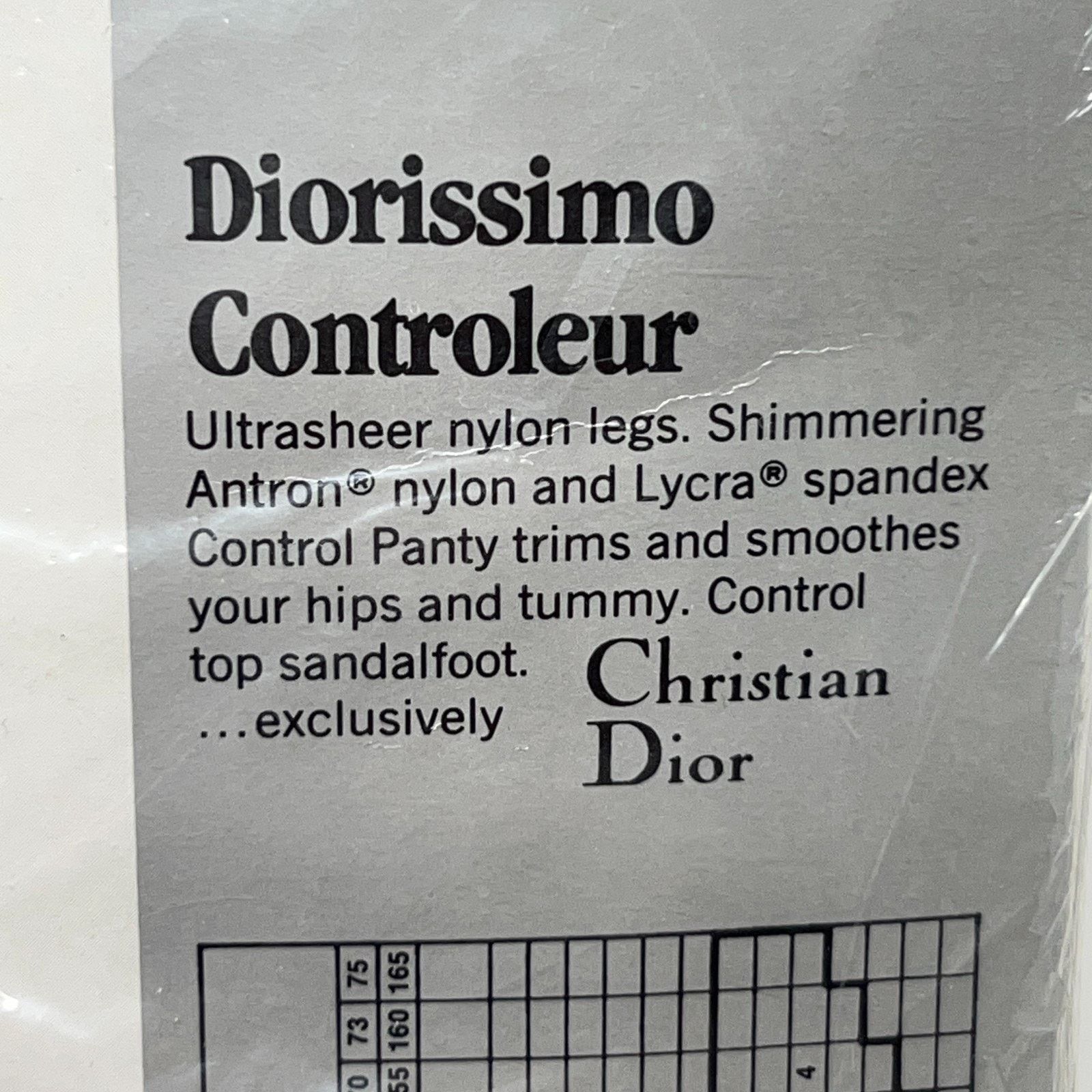 Dior Vintage Christian Dior Control Top Pantyhose Gray Size 4 Size ONE SIZE - 6 Thumbnail