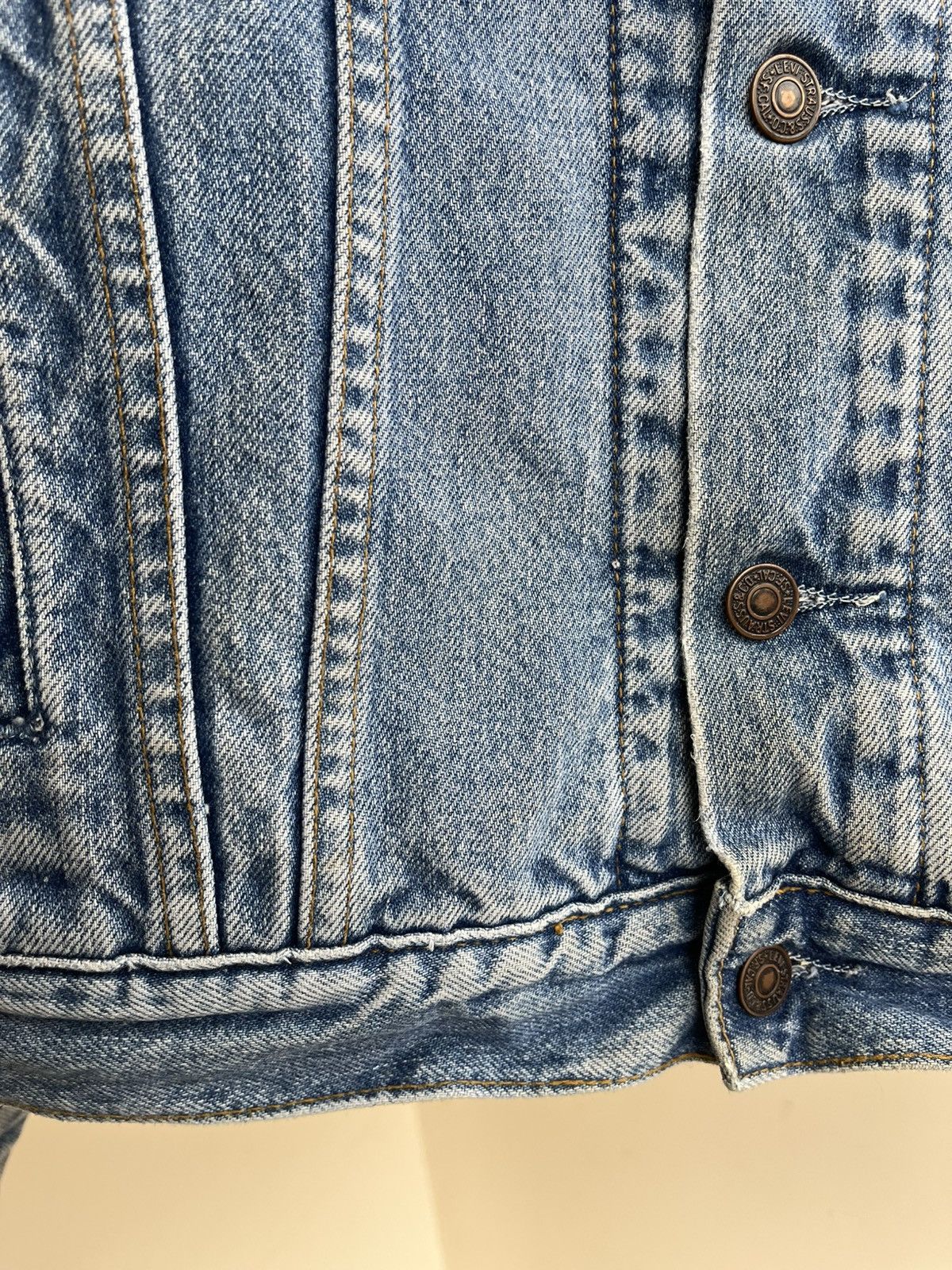 Levi's Type 3 Flannel Blanked Lined Washed Denim Trucker Jacket 90s Size US M / EU 48-50 / 2 - 20 Thumbnail
