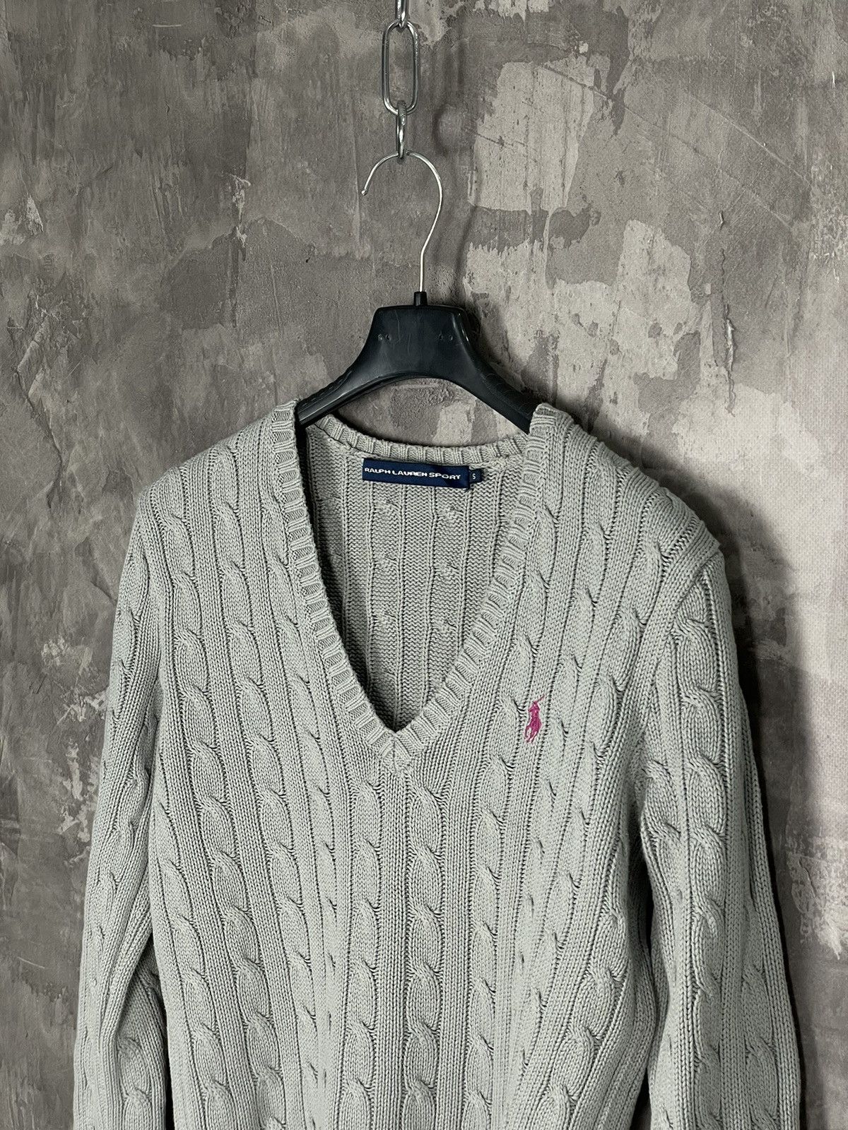 Polo Ralph Lauren × Ralph Lauren Ralph Lauren Cuble Knit V Neck Sweater Size S / US 4 / IT 40 - 7 Thumbnail