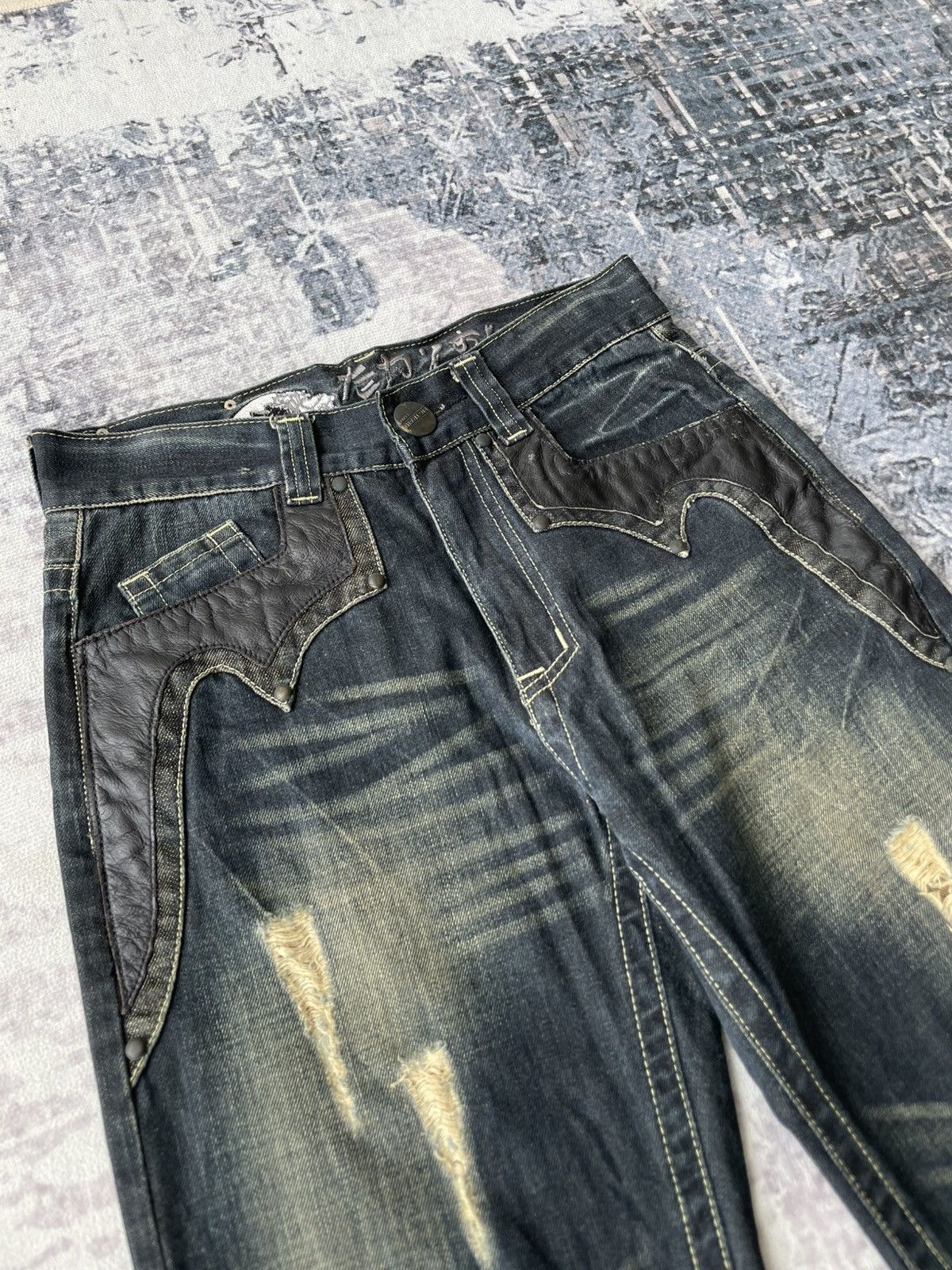 Japanese Brand × Tornado Mart × semanticdesign Big Train Studed Tornado Mart Style Jeans Size US 30 / EU 46 - 3 Thumbnail