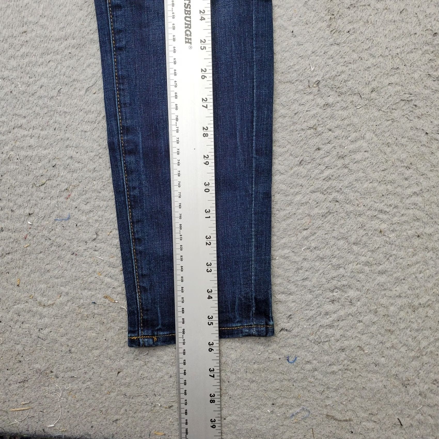 Lucky Brand Lucky Brand Jeans Women Size 2/26 Blue Whiskered Faded Dark Wash Charlie Skinny Jeans Size 26" / US 2 / IT 38 - 3 Thumbnail