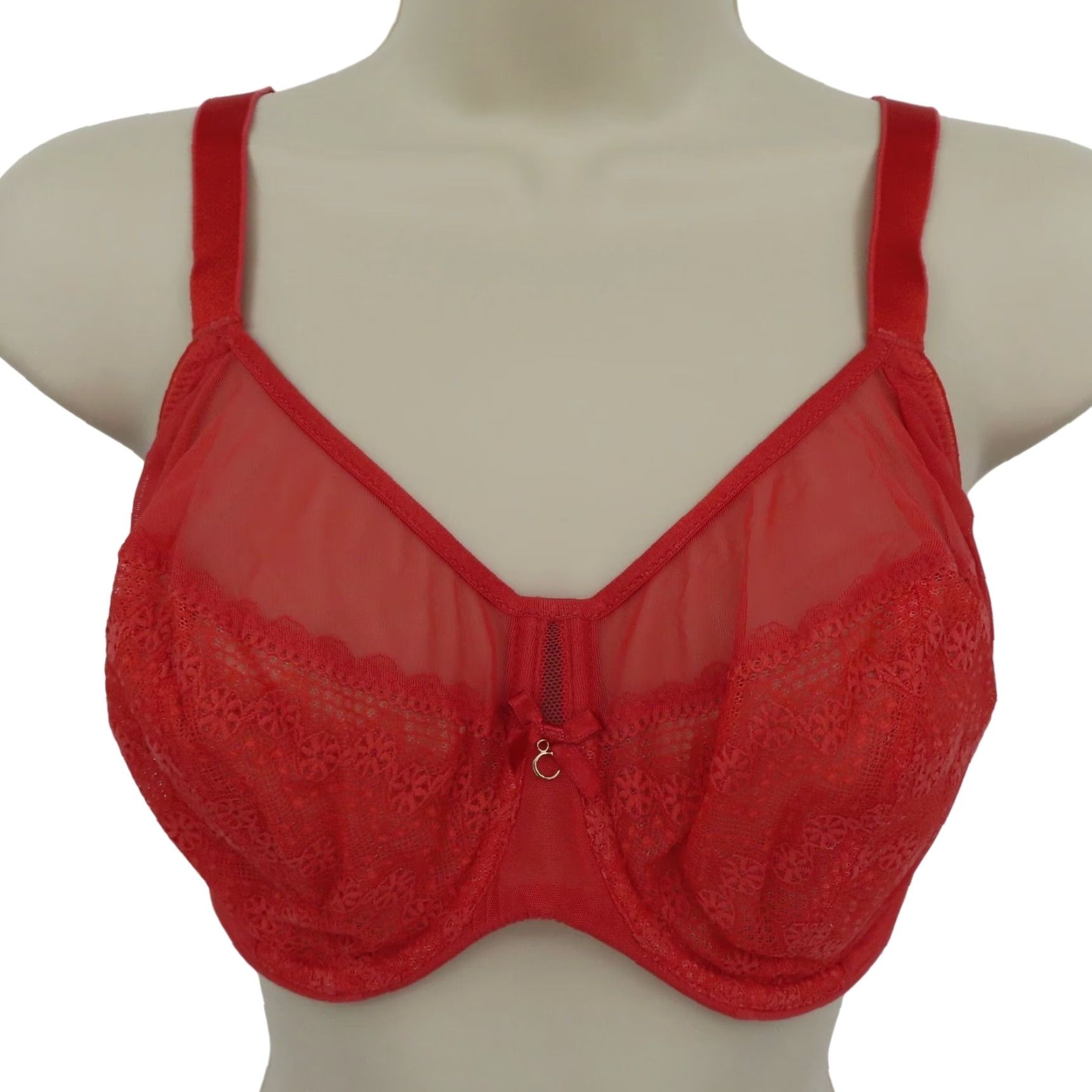 Chantelle Bra 30H US Orange Coral Revele Moi Perfect Fit Underwire T-Shirt Guess?