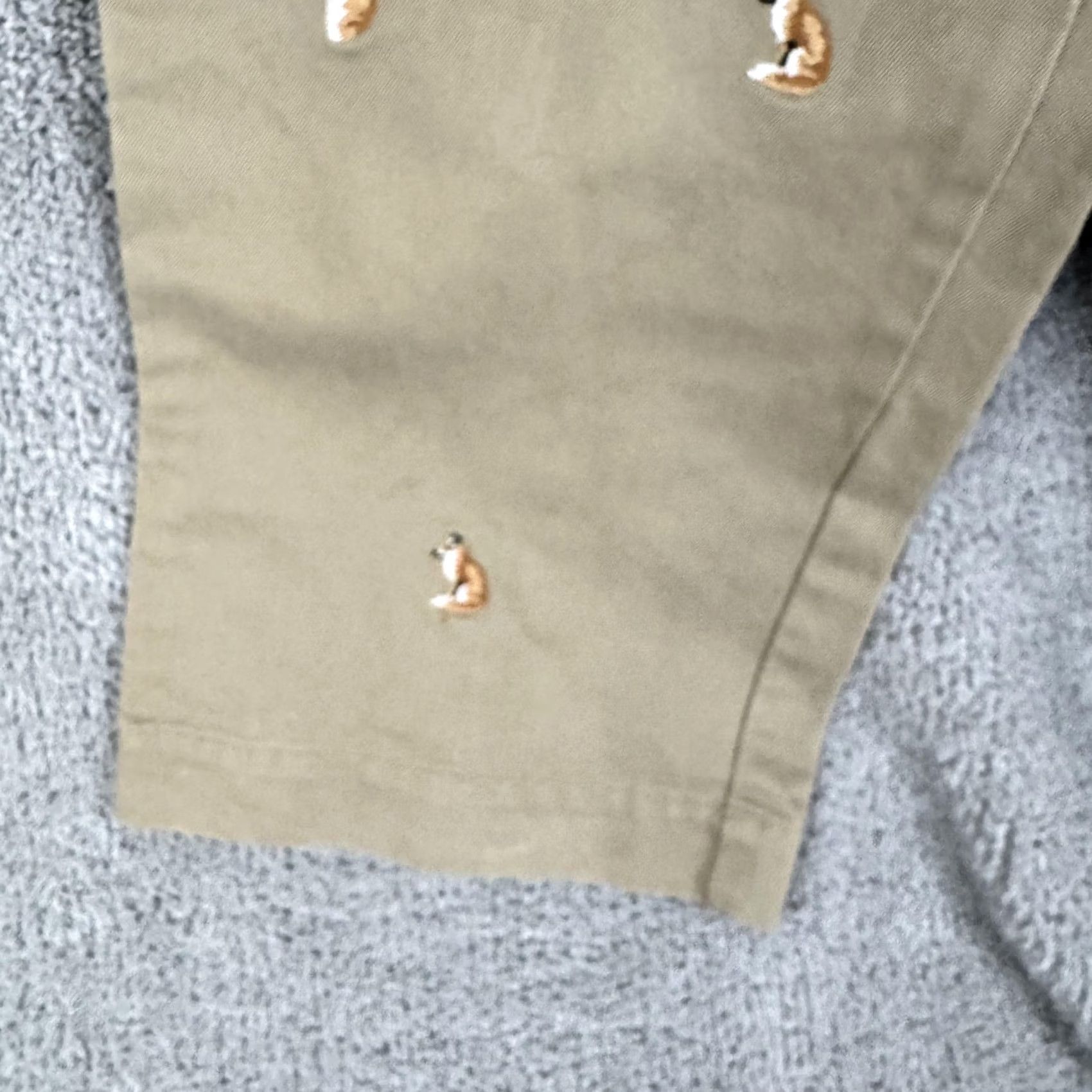 J.Crew J.Crew Broken In Pants Mens 33x34 Beige Chino Embroidered Fox Casual Canvas Size US 33 - 5 Thumbnail