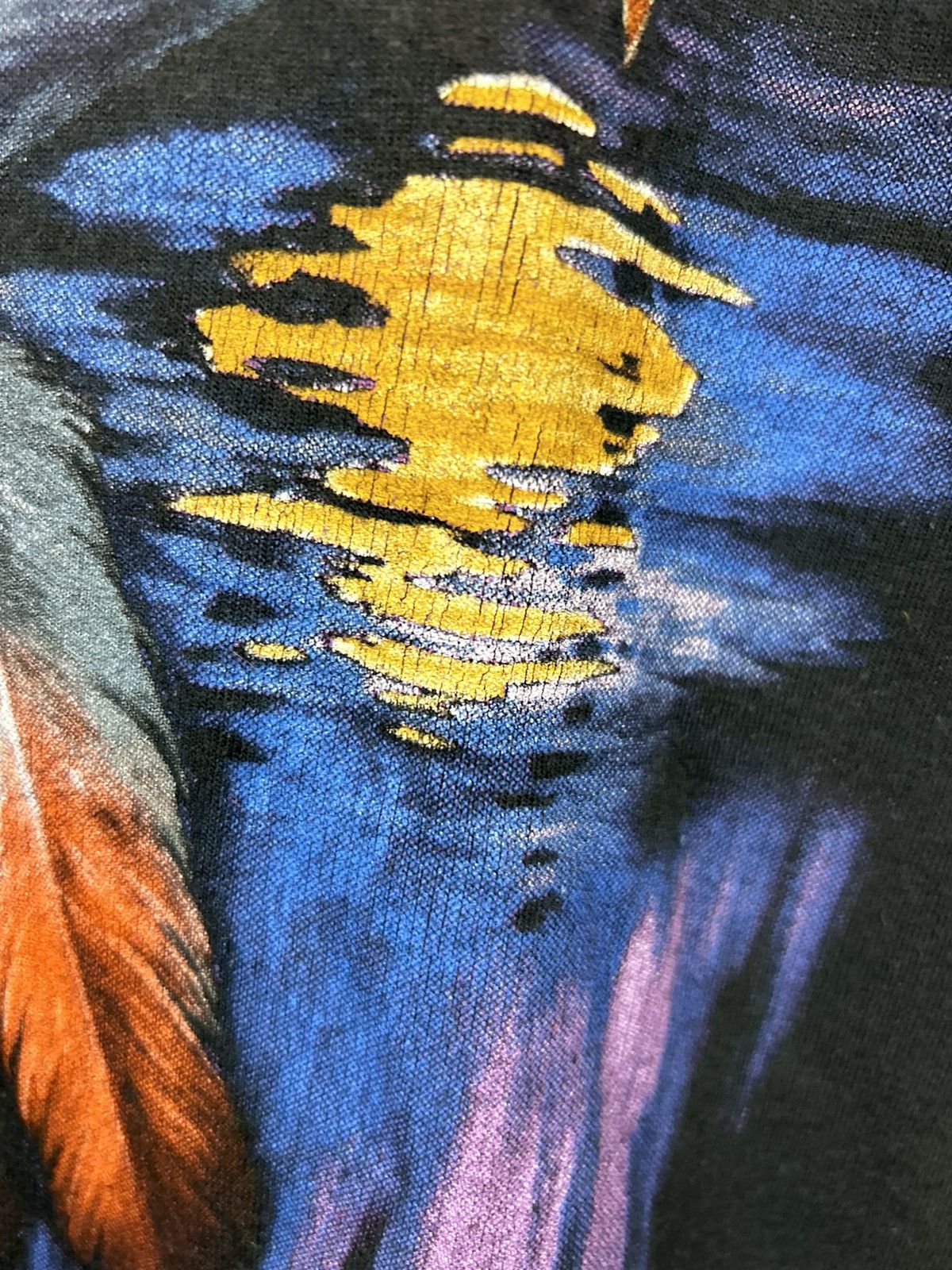 Harley Davidson Vintage 90s 3D Emblem Indian Eagle Wolf Faded Black T-shirt Size US XL / EU 56 / 4 - 8 Thumbnail