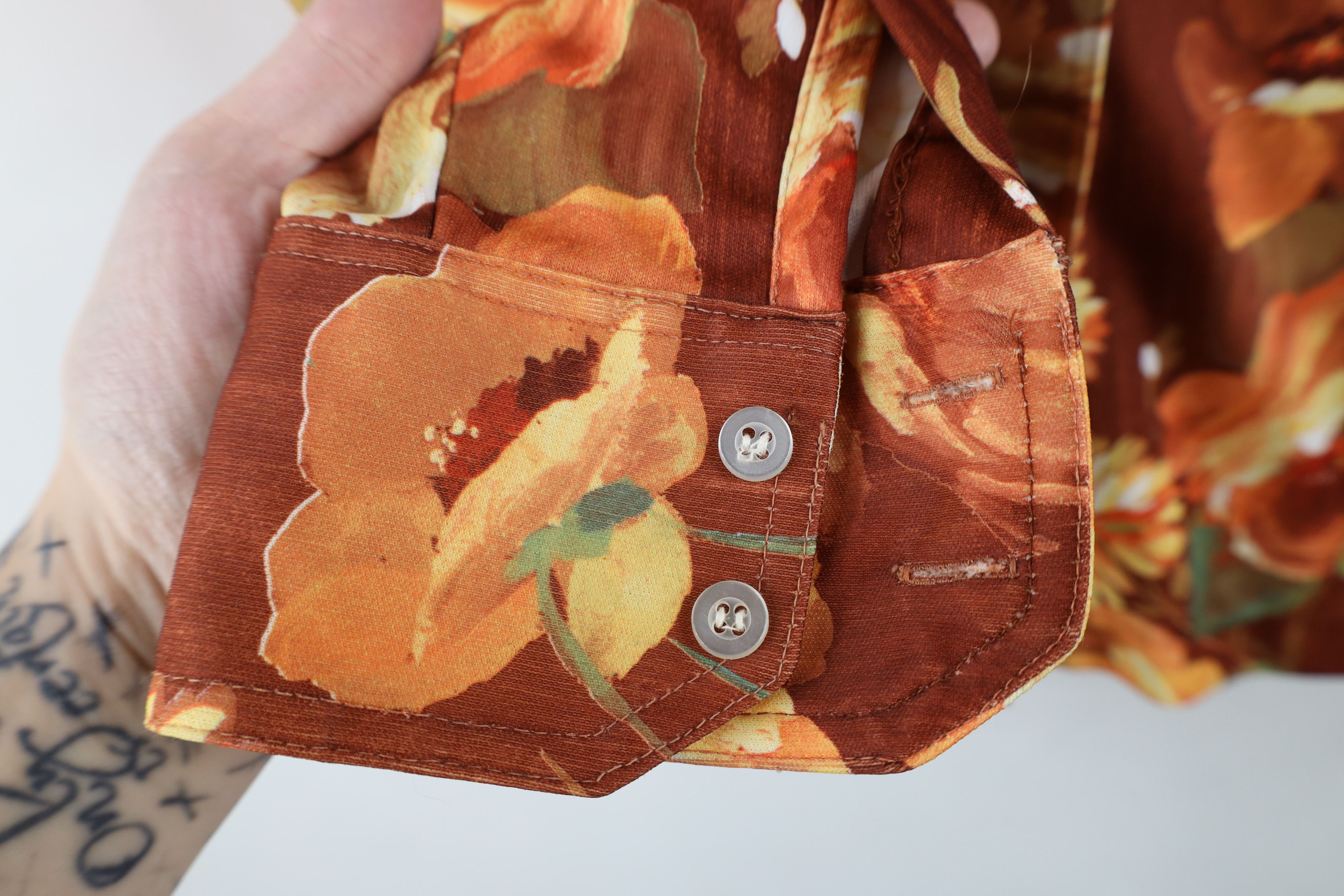 Vintage Vintage 70s Streetwear All Over Print Knit Button Shirt Size XL / US 12-14 / IT 48-50 - 6 Thumbnail