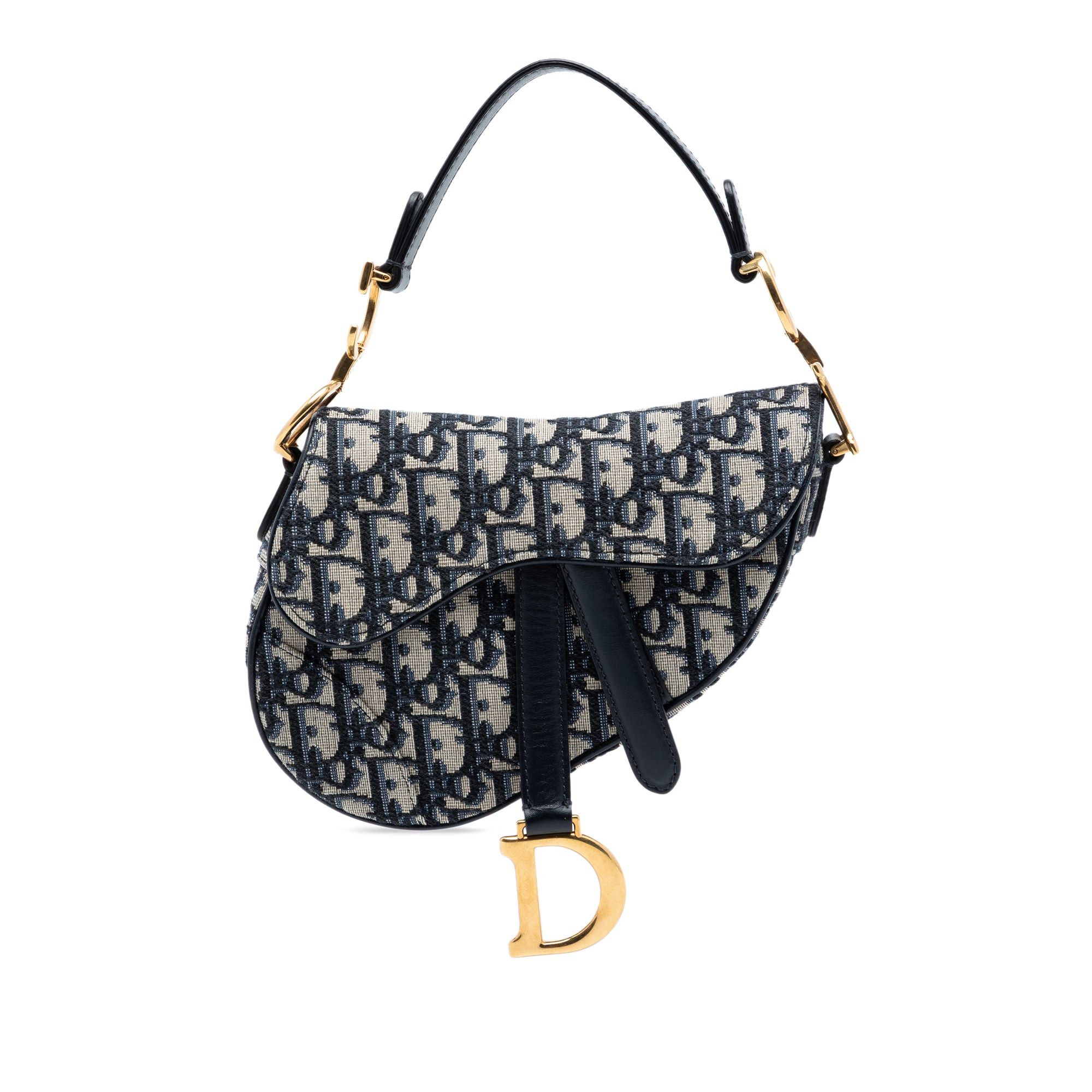 Dior Mini Oblique Canvas Saddle Bag Size ONE SIZE - 1 Thumbnail