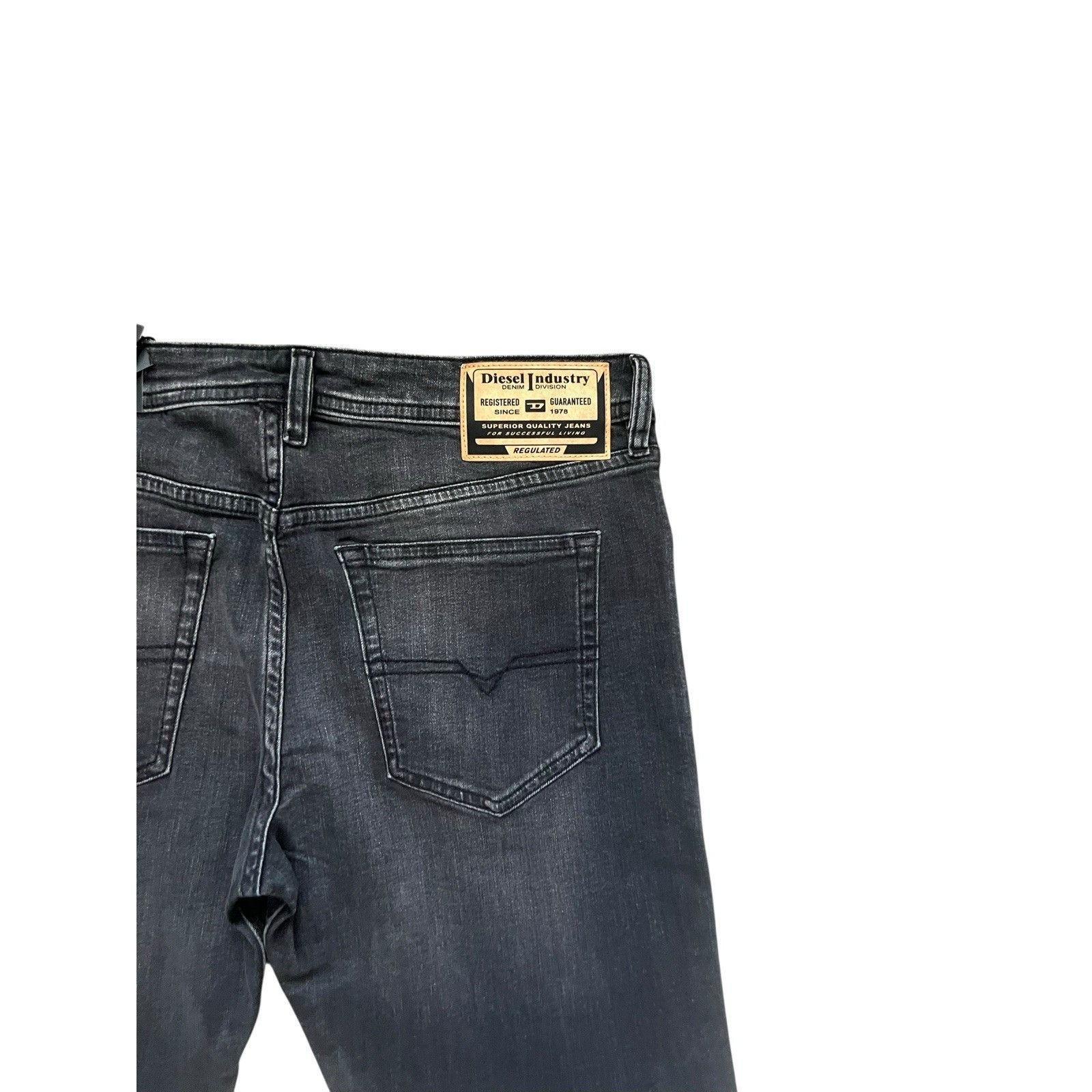 Diesel Diesel Mens Buster Tapered Jeans RB063 Black $225 Size 36/32 Size US 36 / EU 52 - 6 Thumbnail