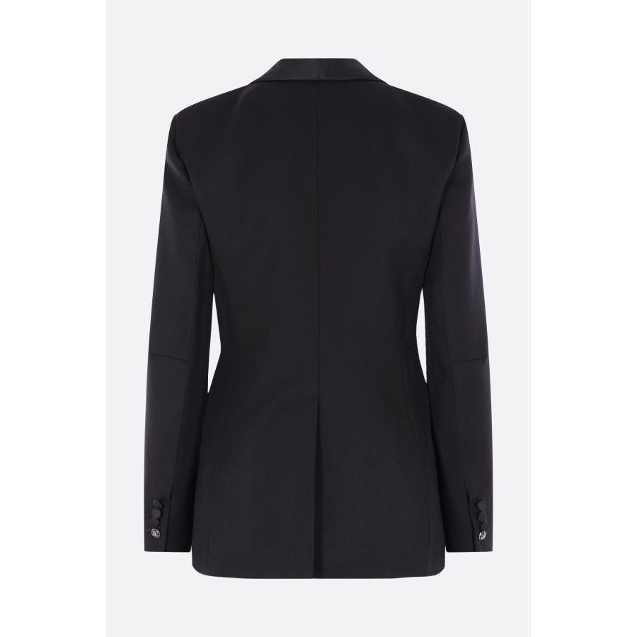 Max Mara MAX MARA Giselle Black Gabardine Single-Breasted Jacket New Size M / US 6-8 / IT 42-44 - 2 Thumbnail