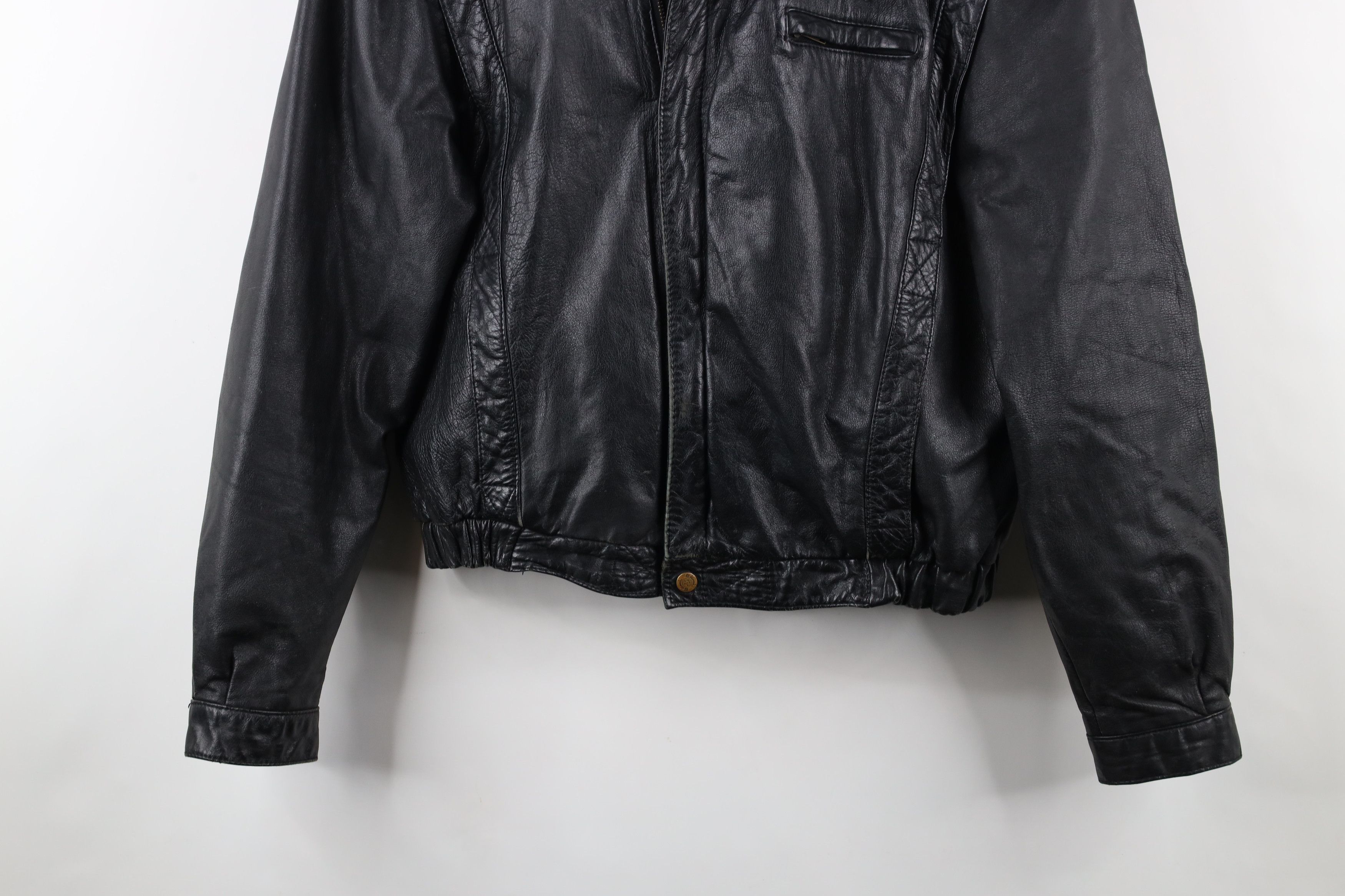 Vintage Vintage 80s 90s Streetwear Leather Cafe Racer Bomber Jacket Size US XXL / EU 58 / 5 - 3 Thumbnail