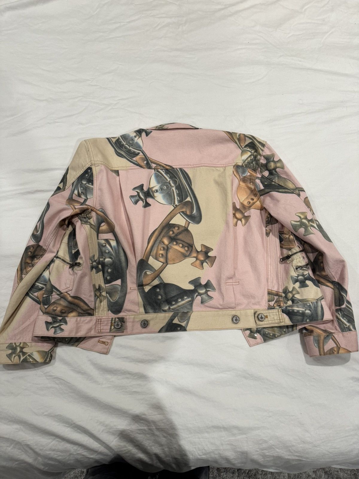 Vivienne Westwood Vivienne Westwood Orb Print Denim Jacket Size US L / EU 52-54 / 3 - 3 Thumbnail