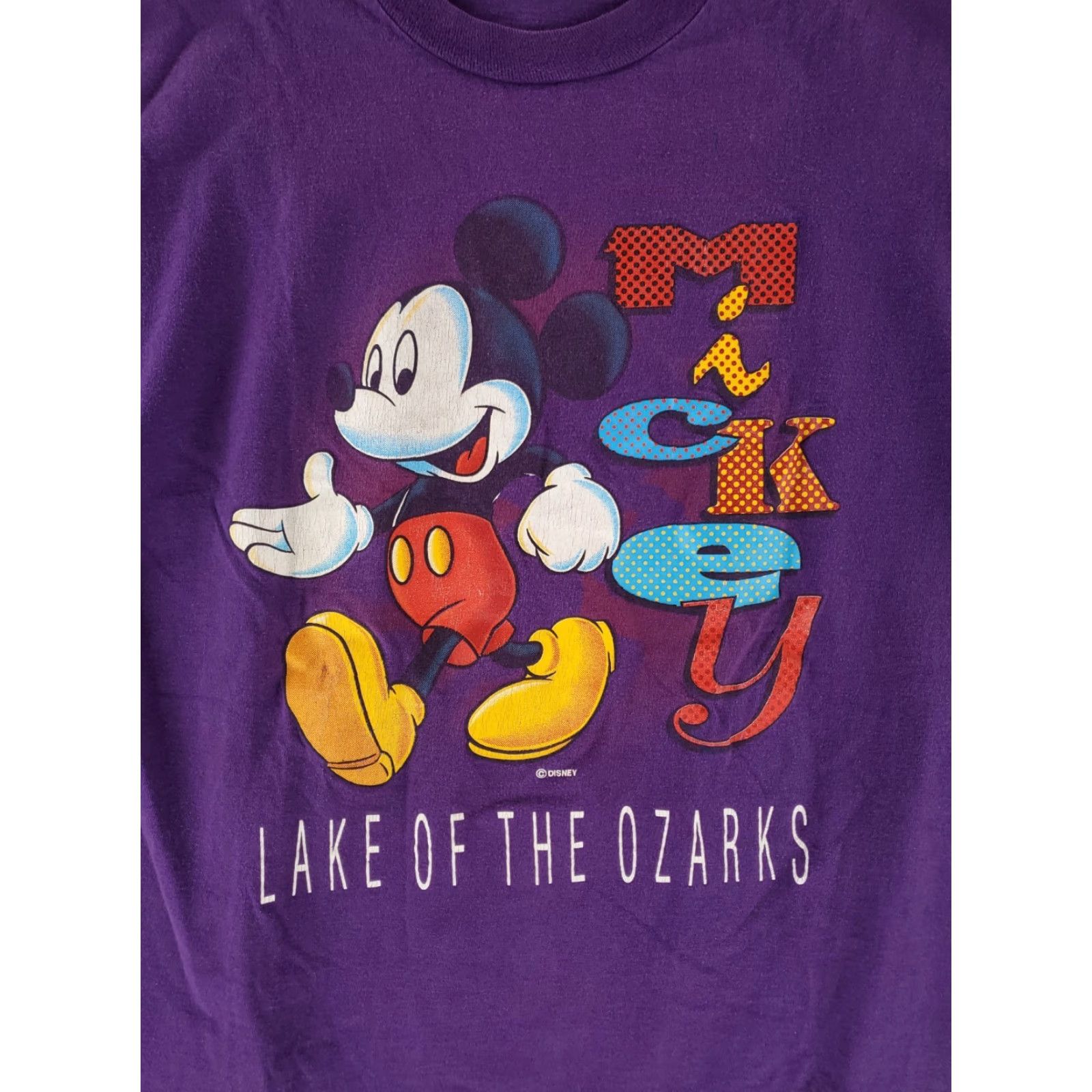 Velva Sheen VINTAGE Mickey Mouse Velva Sheen T Shirt Made USA Purple Lake Ozarks Mens L Size US L / EU 52-54 / 3 - 2 Thumbnail