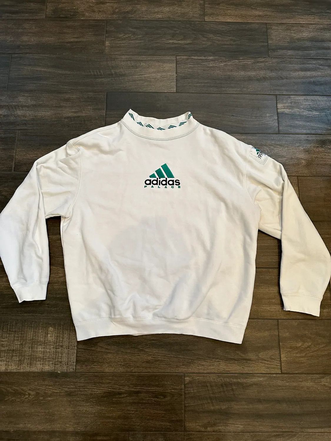 image of Adidas Eqt Mock Neck Crewneck White, Men's (Size XL)