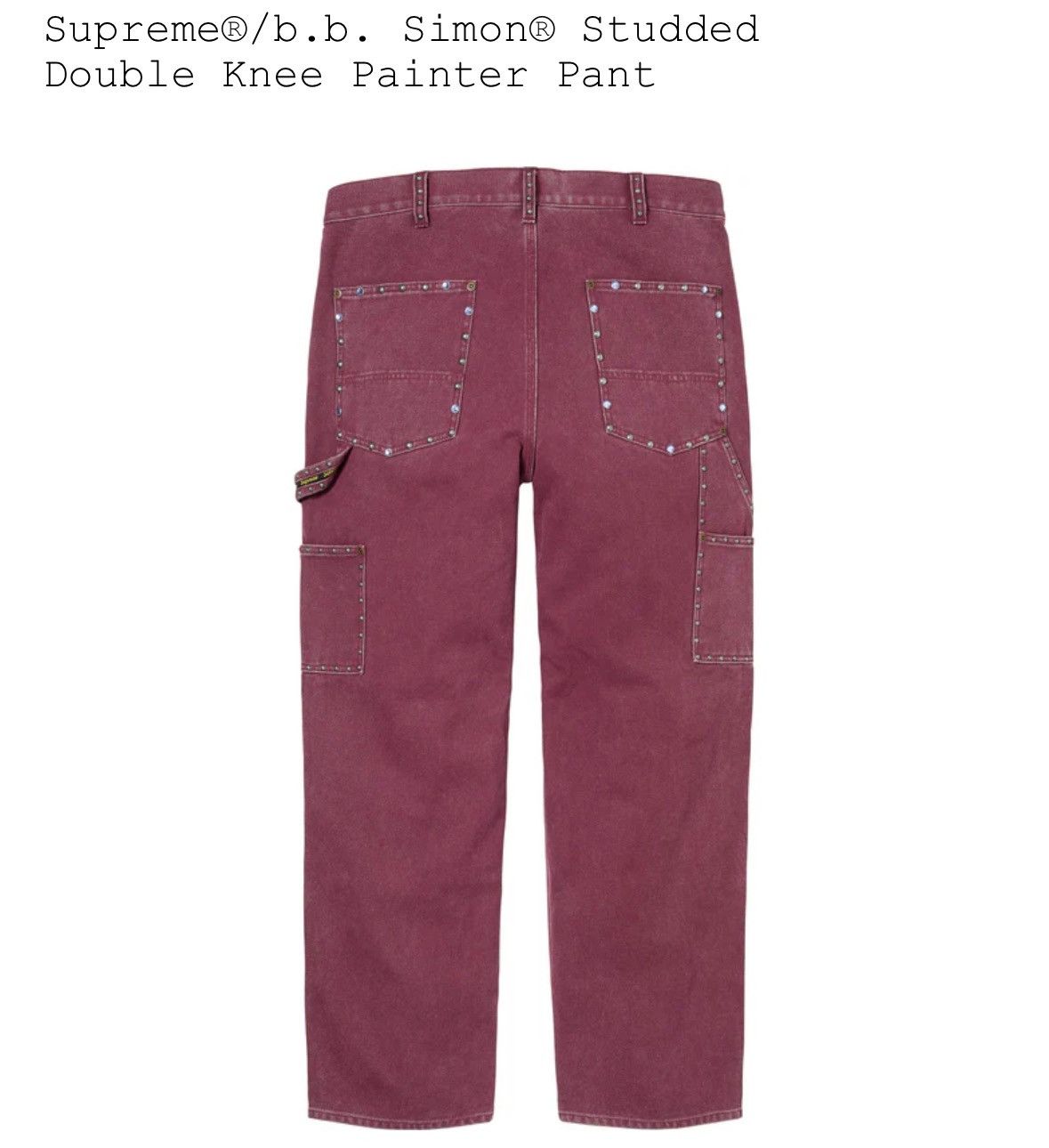 B.B. Simon × Supreme Supreme/b.b. Simon Studded Double Knee 