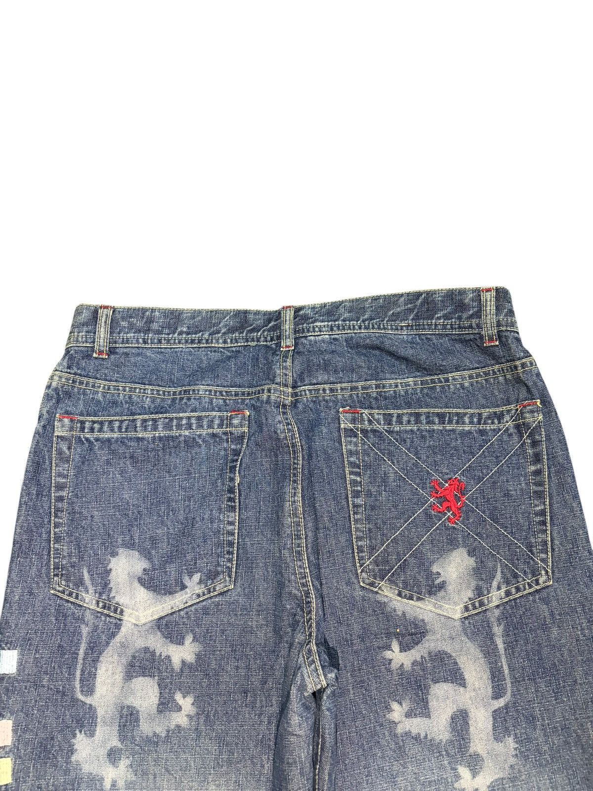 Dsquared2 Vintage Japanese Brand Embroidered Distress Flare Jeans Size US 29 - 4 Thumbnail