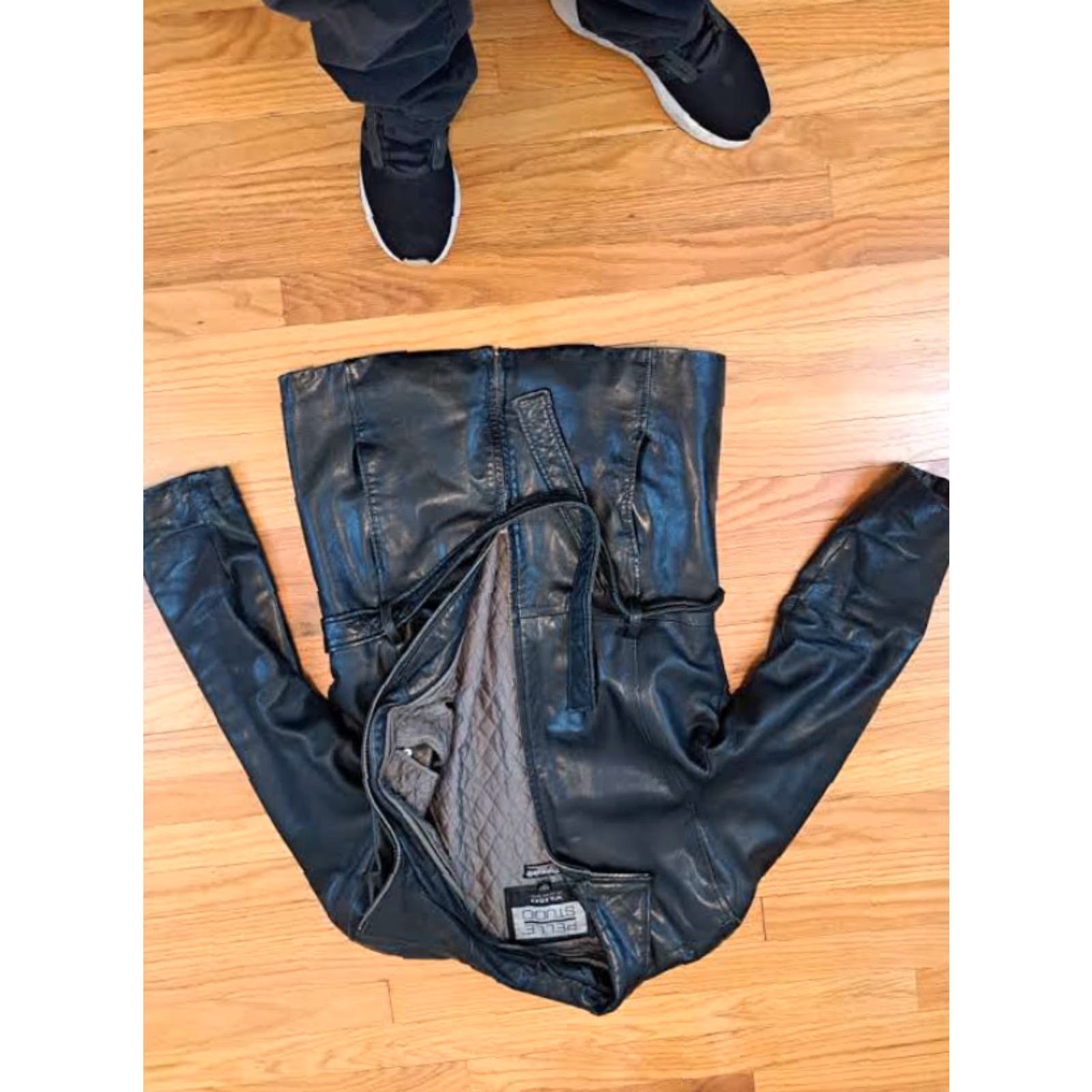 Vintage VINTAGE Pelle Studio Wilson Leather Jacket Belted Zip Full Zip Men L Black Size US L / EU 52-54 / 3 - 2 Thumbnail