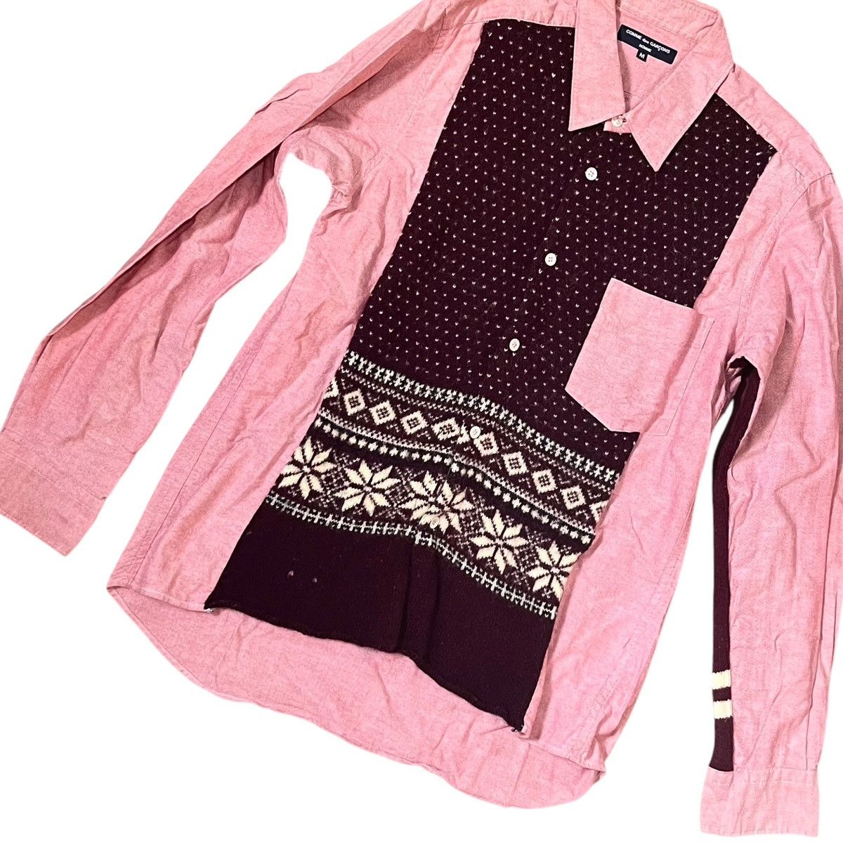 Comme des Garcons Cdg homme AD2011 hybrid knit button up shirt Size US M / EU 48-50 / 2 - 2 Thumbnail