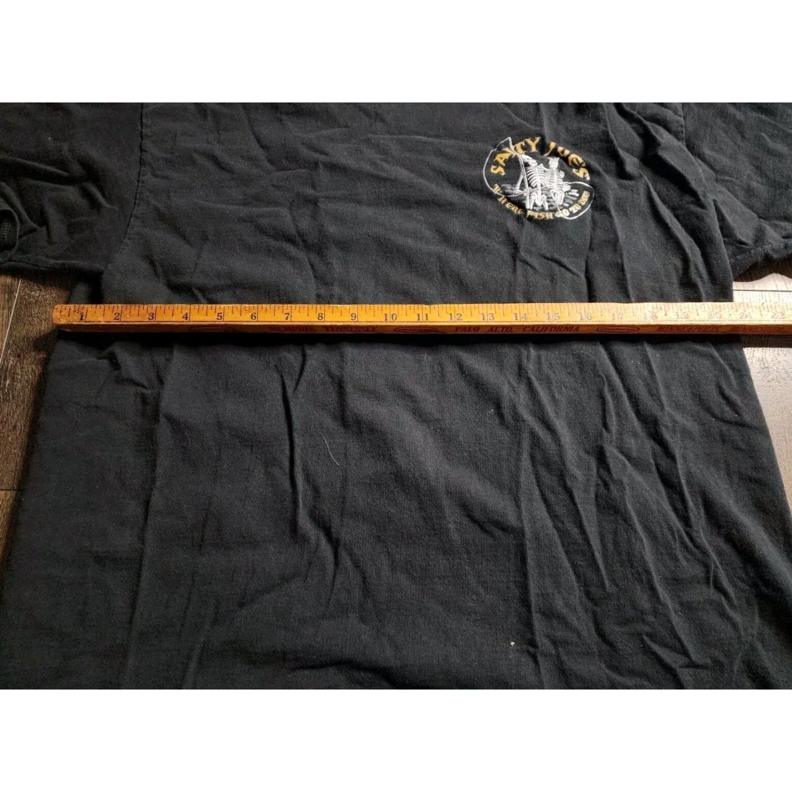 Doublet Salty Joe's Double Sided T Shirt Mens XL Black "Where Fish Go To Die" Cotton Graphic Tee Size US XL / EU 56 / 4 - 2 Thumbnail