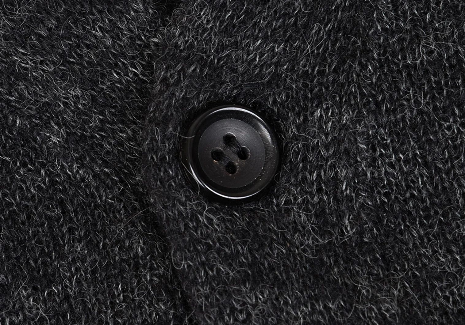 Comme des Garcons Homme Plus Acrylic Blend Knit Cardigan in Charcoal, Size S Size US S / EU 44-46 / 1 - 3 Thumbnail
