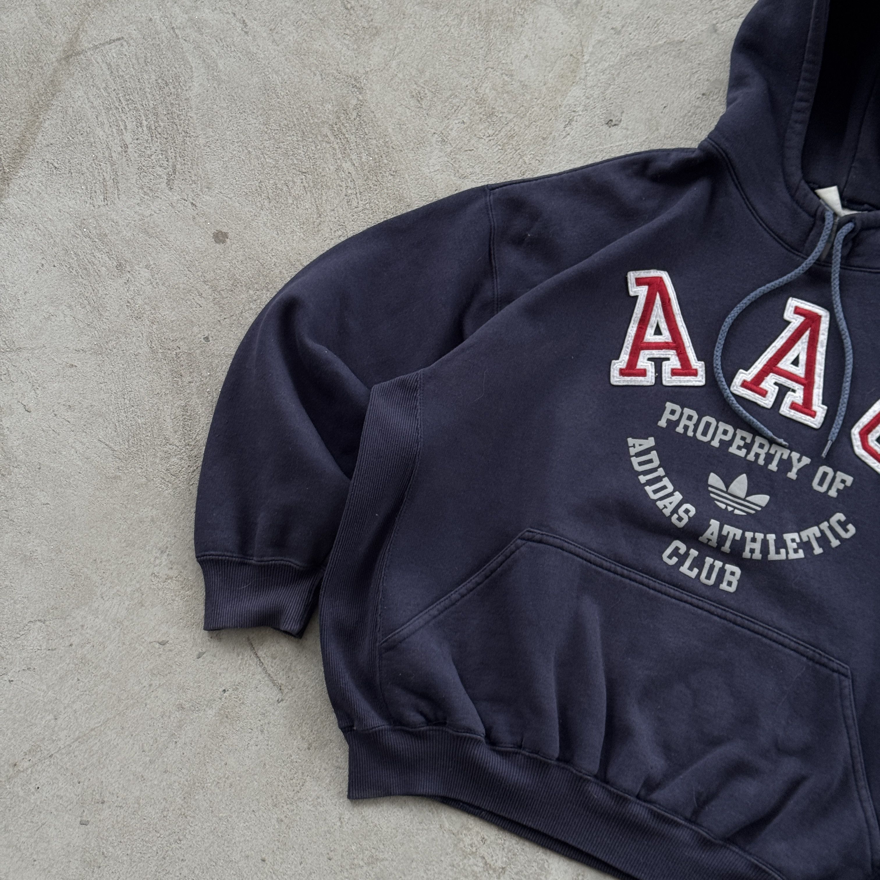 Adidas Vintage 90s Adidas Athletic Club Hooded Sweatshirt Size US M / EU 48-50 / 2 - 3 Thumbnail