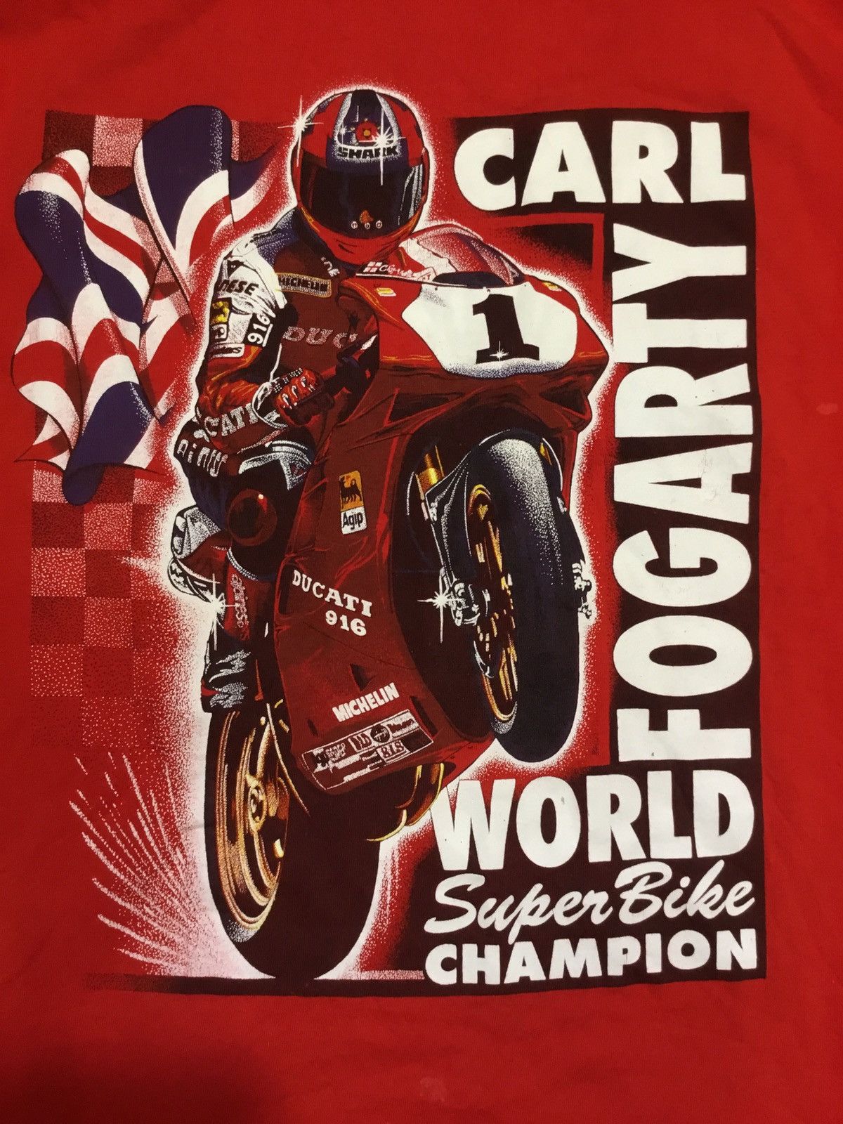 Other Moto Racing Ducati Carl Fogarty World Champion Vintage Size US L / EU 52-54 / 3 - 4 Thumbnail