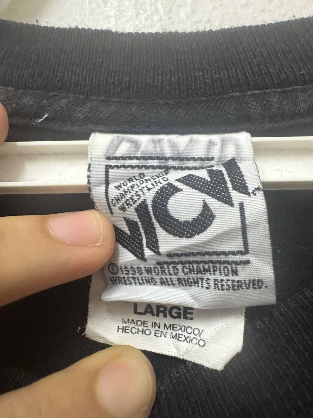 Vintage Vintage Wcw New World Order Wolfpac Kevin Wresling T shirt Size US L / EU 52-54 / 3 - 6 Thumbnail