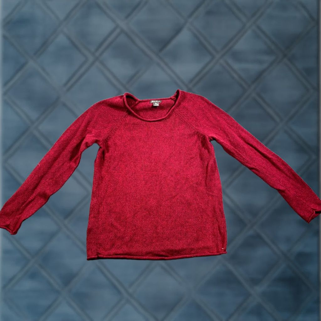 Eddie Bauer Eddie Bauer Sweater Womens Small Petite Maroon Knit Raglan Sleeve Classic Cozy Size S / US 4 / IT 40 - 1 Thumbnail