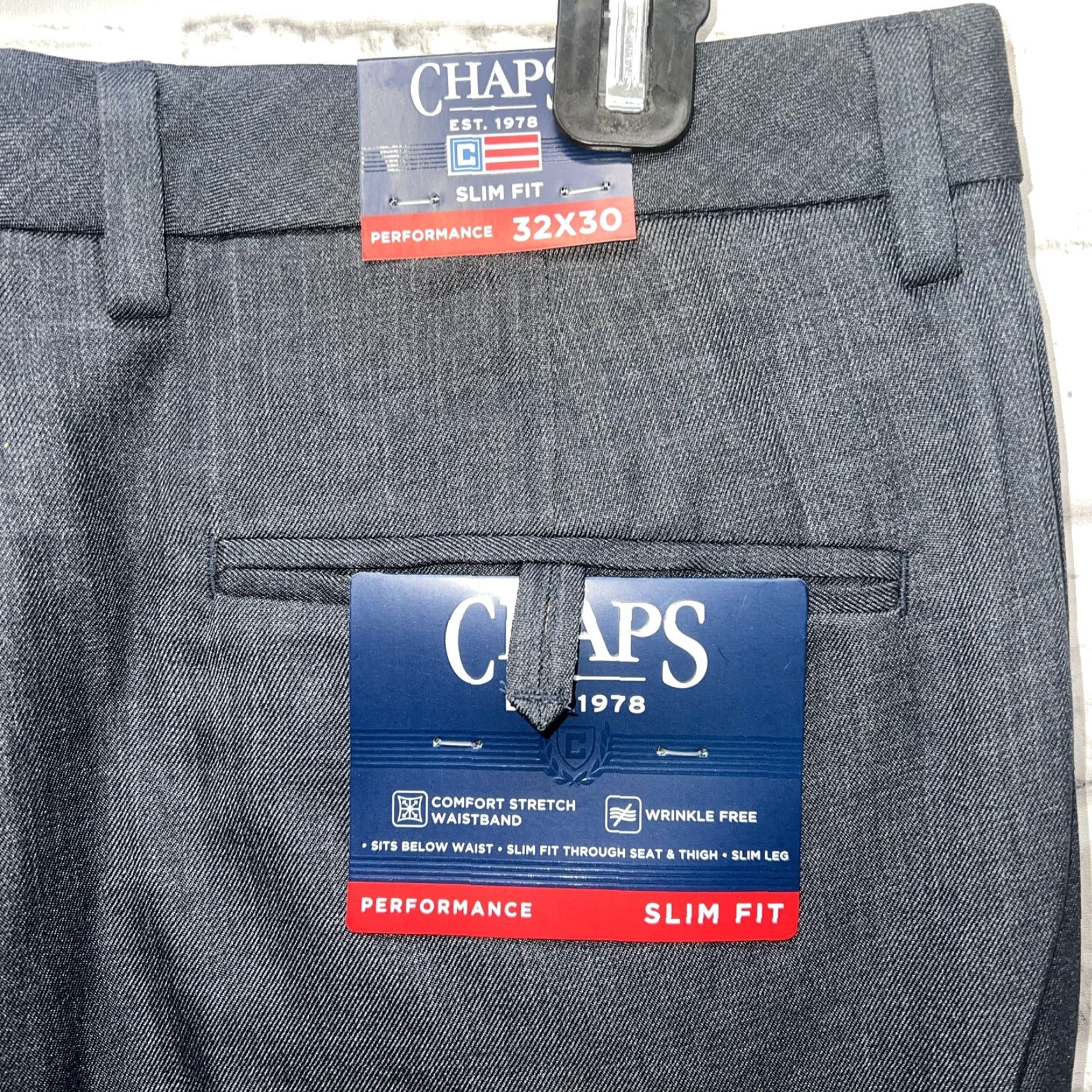 Chaps Chaps Slim Fit Dress Pants Mens 32x30 Blue Size US 30 / EU 46 - 3 Thumbnail