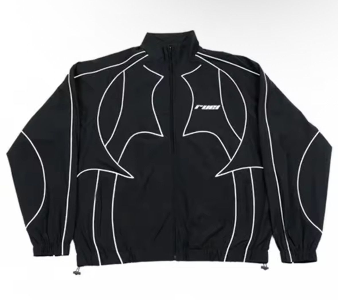 Other Black Track Piping Y2K Windbreak Jackets White Contrast Coat Size US S / EU 44-46 / 1 - 3 Thumbnail