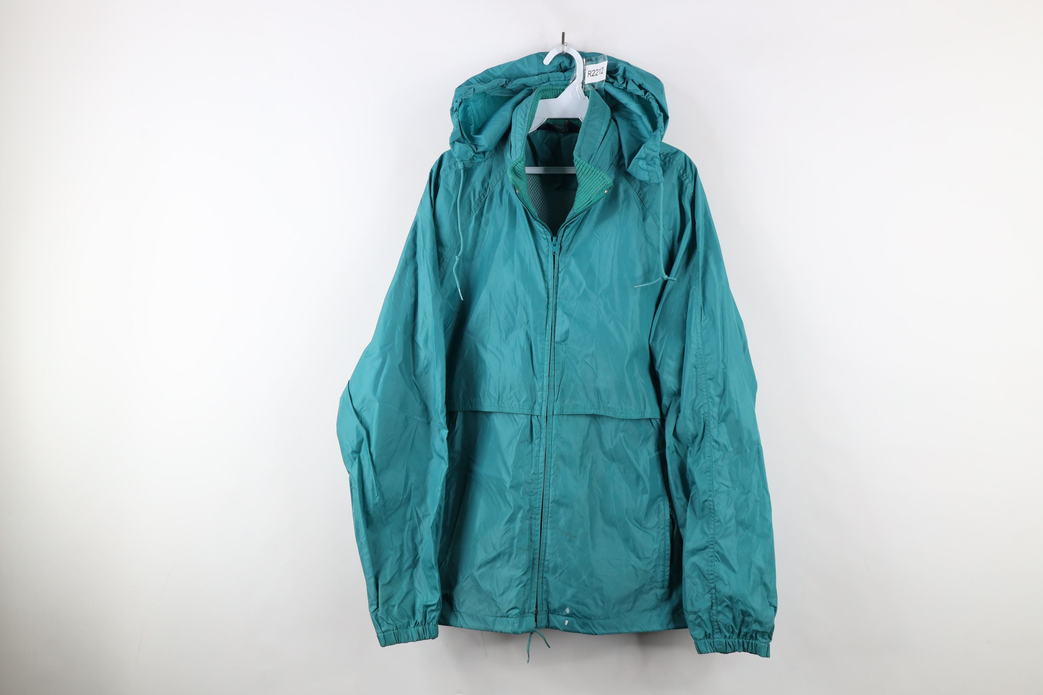 Vintage × Woolrich Woolen Mills Vintage 90s Woolrich Blank Hooded Windbreaker Jacket Green Size US L / EU 52-54 / 3 - 1 Thumbnail