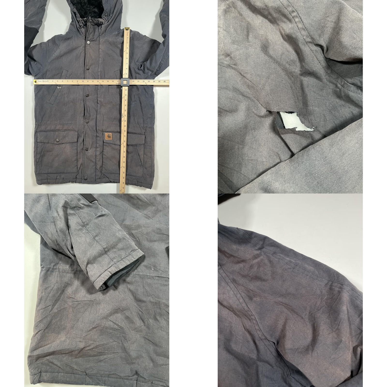 Carhartt Carhartt Coat Mens XL Gray Canvas Hooded Insulated Trapper Parka Workwear Size US XL / EU 56 / 4 - 9 Thumbnail