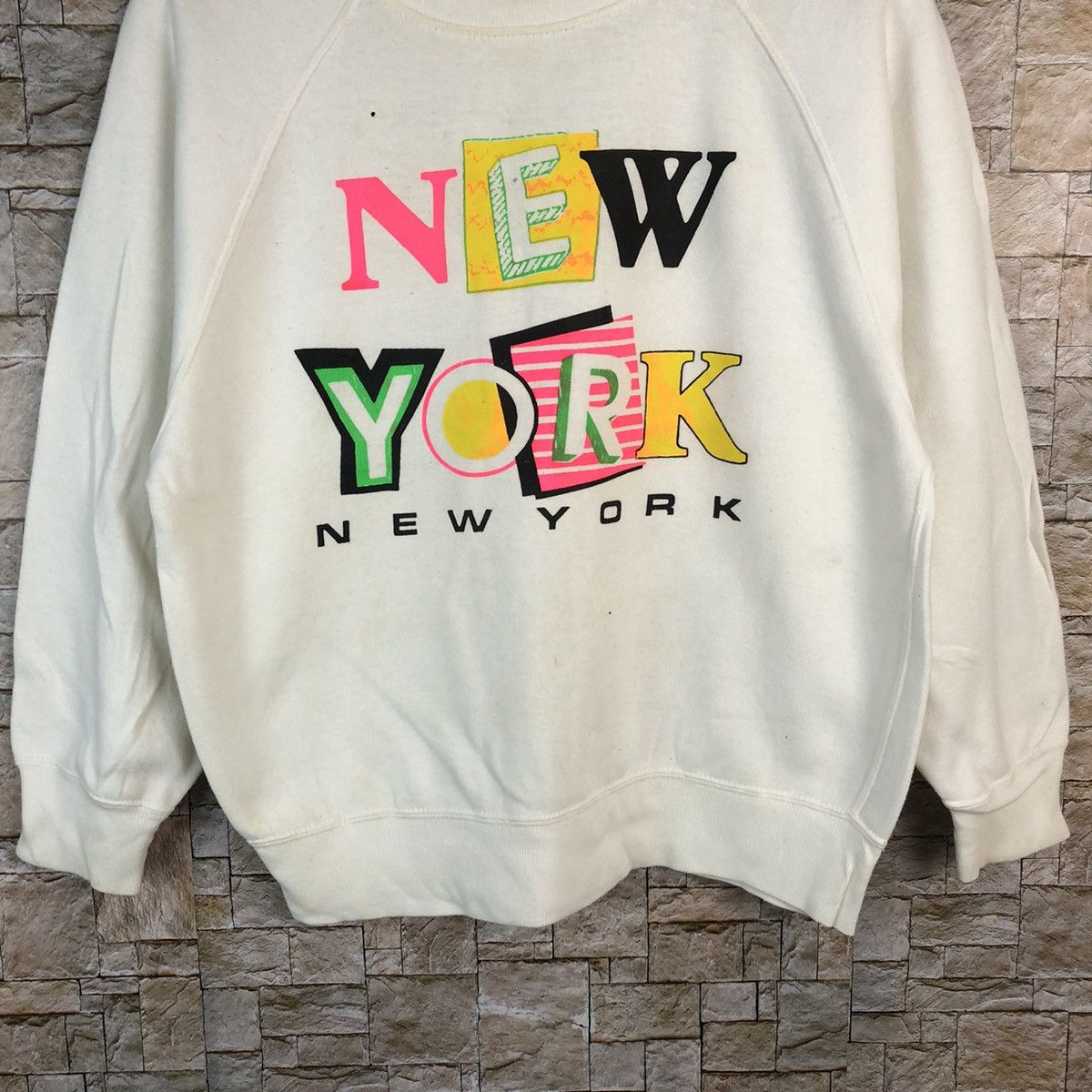 Vintage Sportswear Mitsuo Playboy New York White Sweatshirt #A515 Size US S / EU 44-46 / 1 - 3 Thumbnail