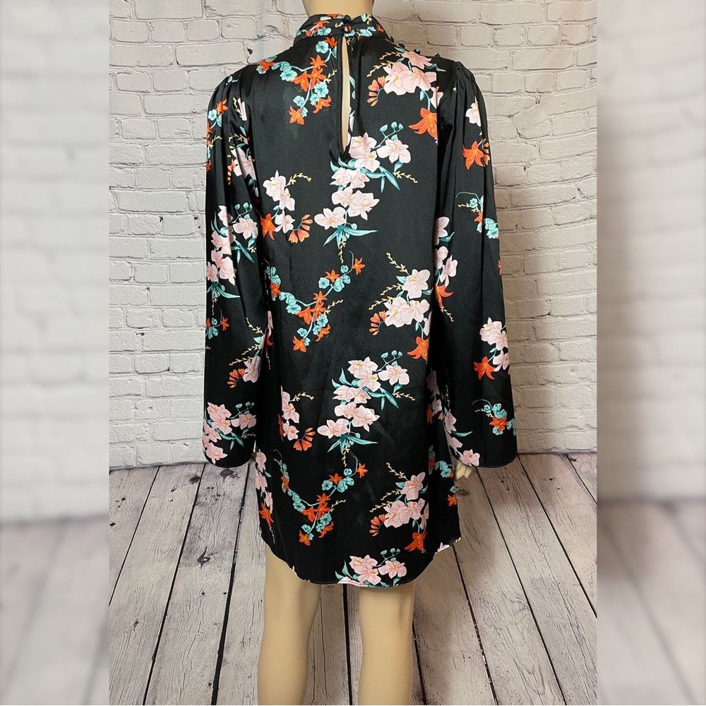 River Island River Island Floral Black Mini Dress Size 4 Size S / US 4 / IT 40 - 5 Thumbnail