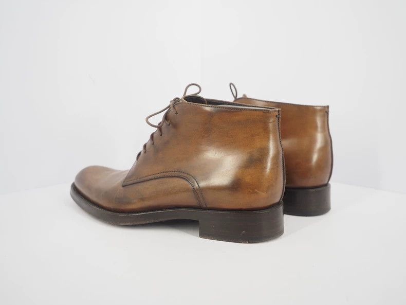 Dior DiorDark brown retro mid-top leather boots 2503-Nextarrow Size US 6 / EU 39 - 2 Thumbnail