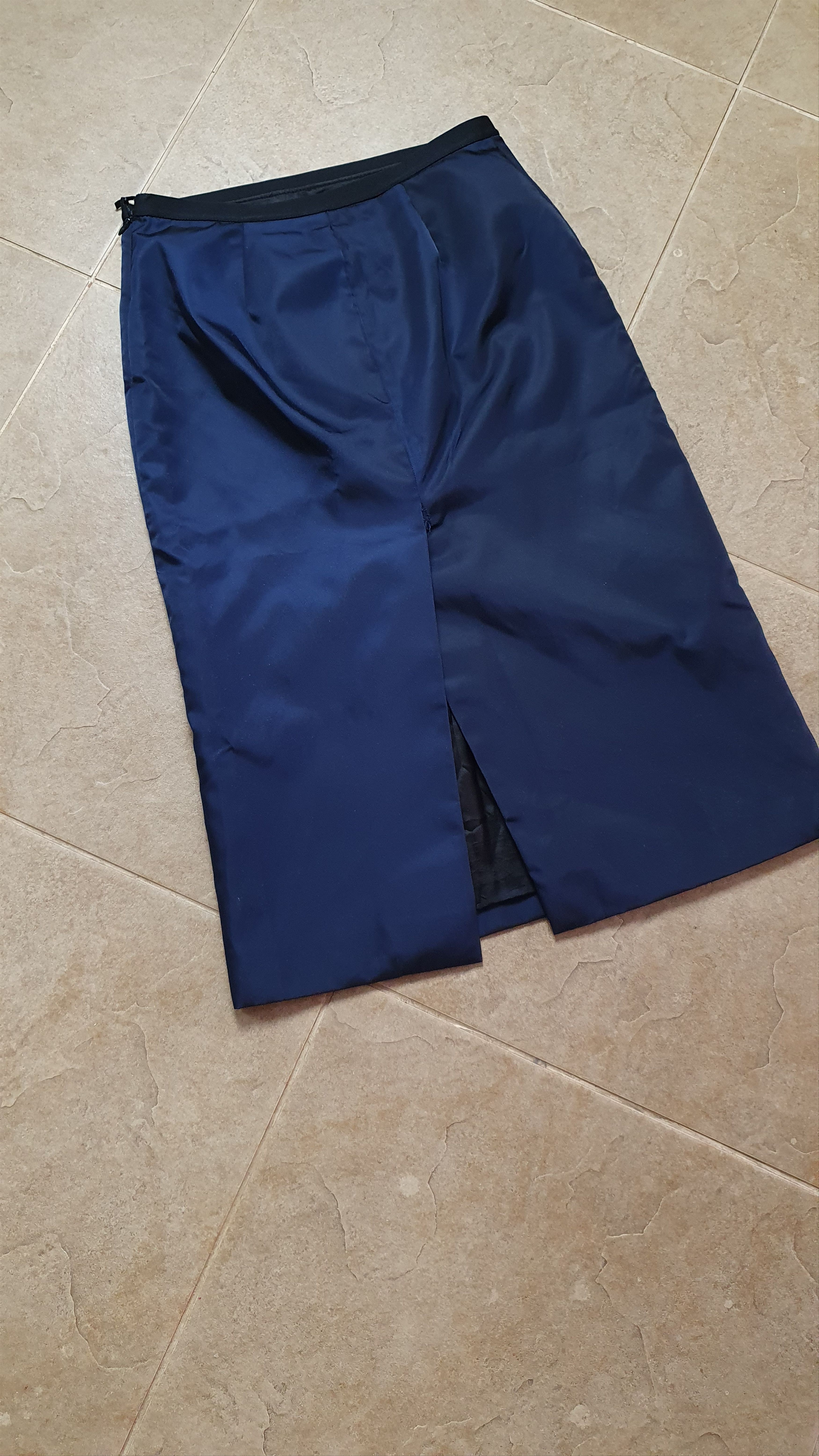Prada Vintage women's re-nylon skirt PRADA blue skirt size 38 Size 38" / US 16 / IT 52 - 18 Thumbnail