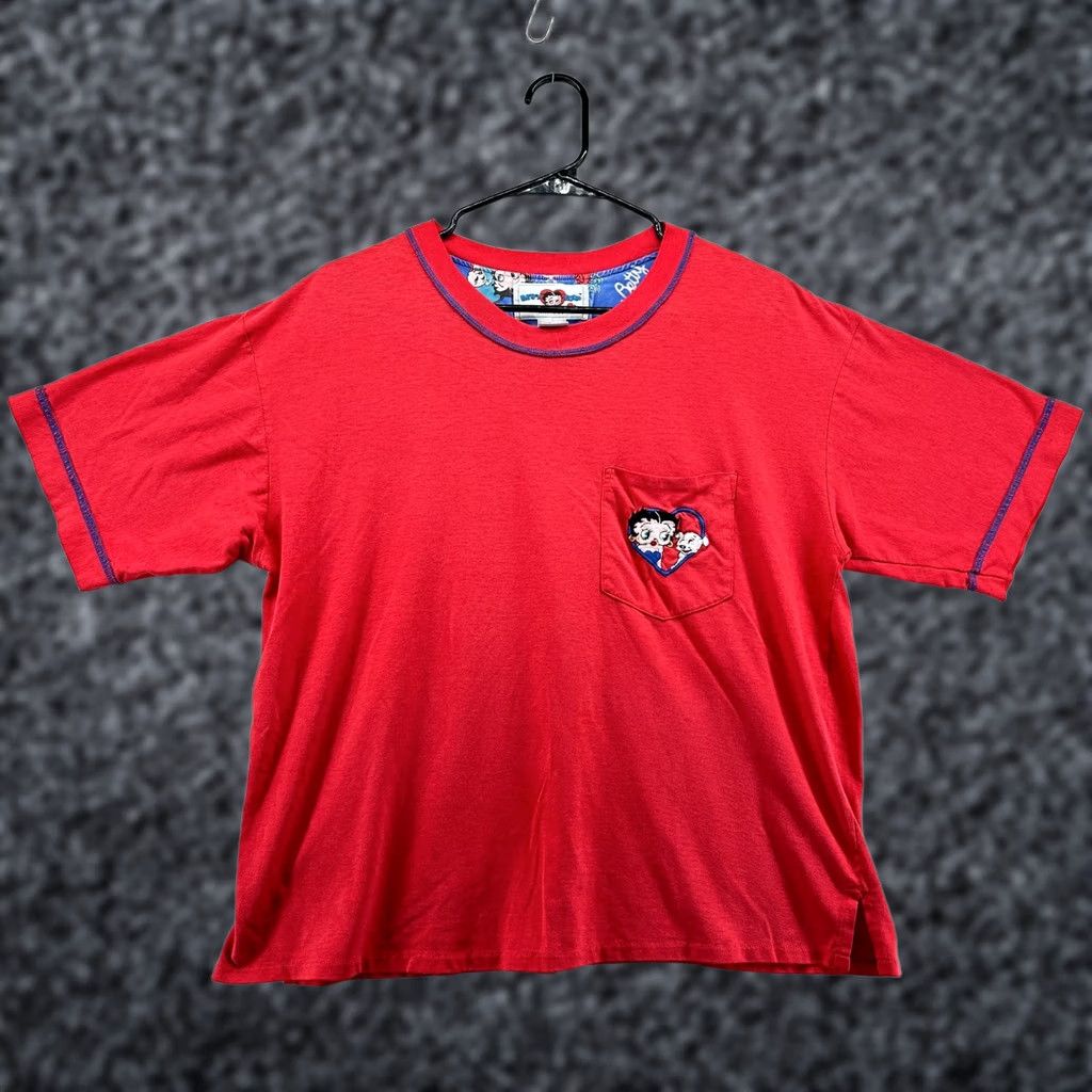 Vintage VINTAGE? Betty Boop intimates T-Shirt Red Men's Medium Crew Neck Short Sleeve Pullover Size US M / EU 48-50 / 2 - 1 Thumbnail