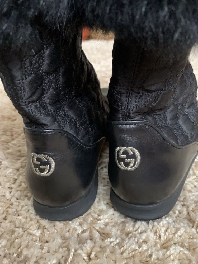 Gucci Gucci Fur Leather GG Boots Size US 7.5 / IT 37.5 - 6 Thumbnail