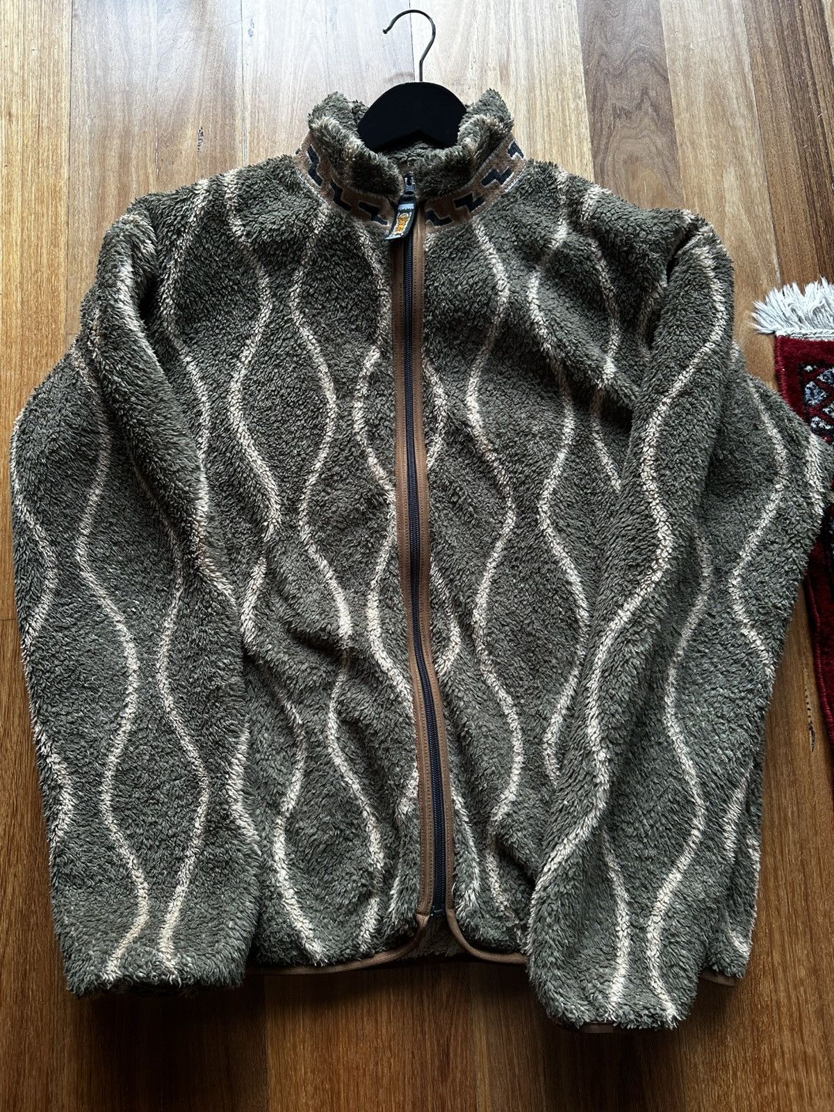 Kapital KAPITAL Drunk Stripe Printed Fleece Jacket - 5/XL Size US L / EU 52-54 / 3 - 2 Thumbnail